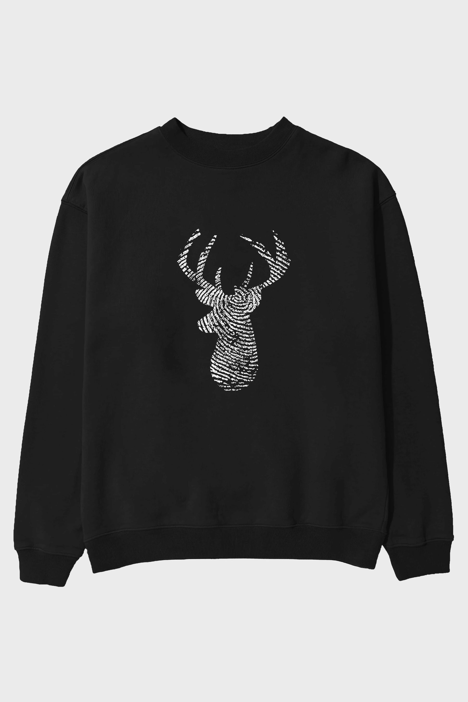 Deer 3 Ön Baskılı Oversize Sweatshirt Erkek Kadın Unisex