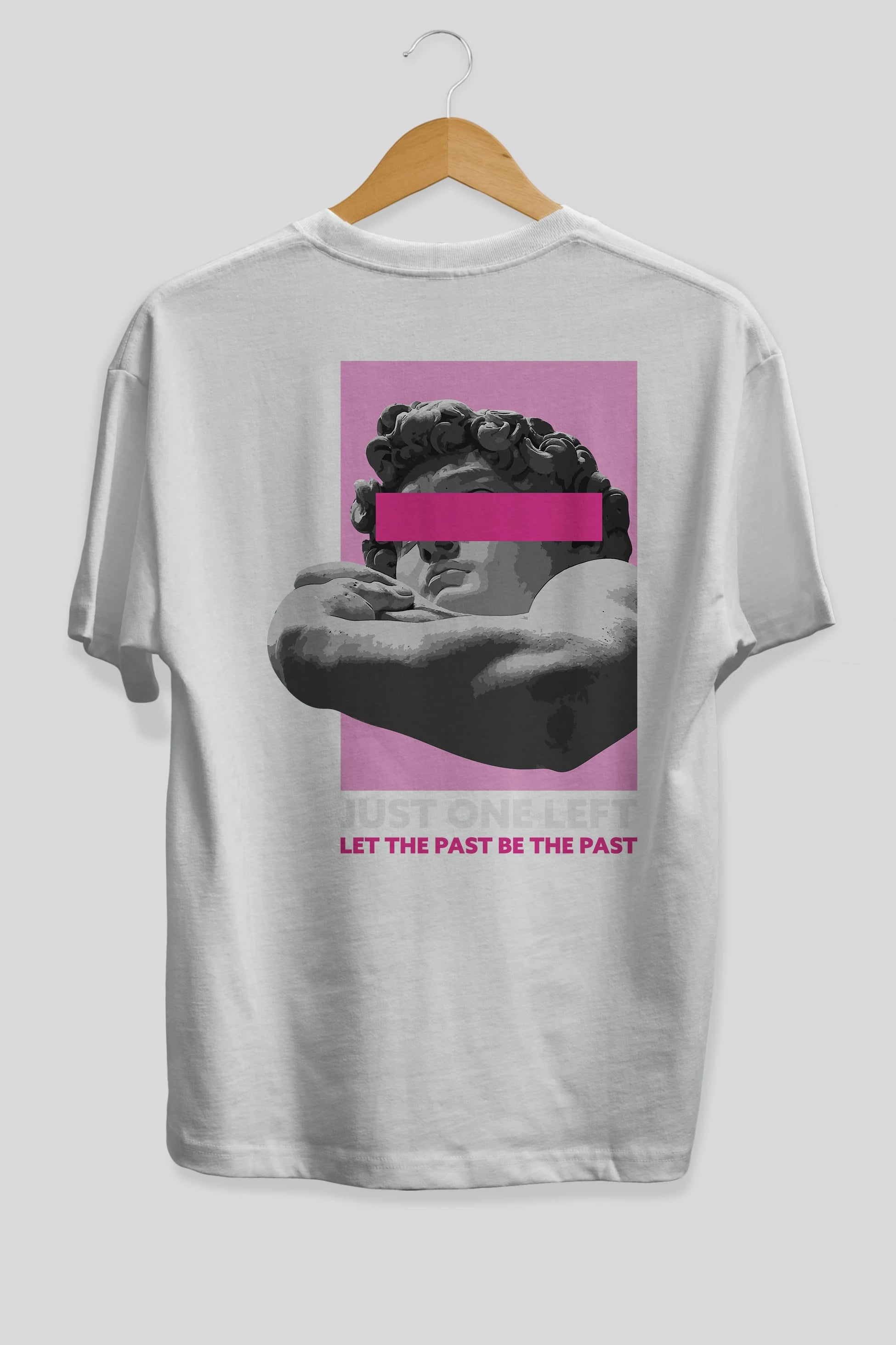 Just One Left Arka Baskılı Oversize t-shirt Erkek Kadın Unisex