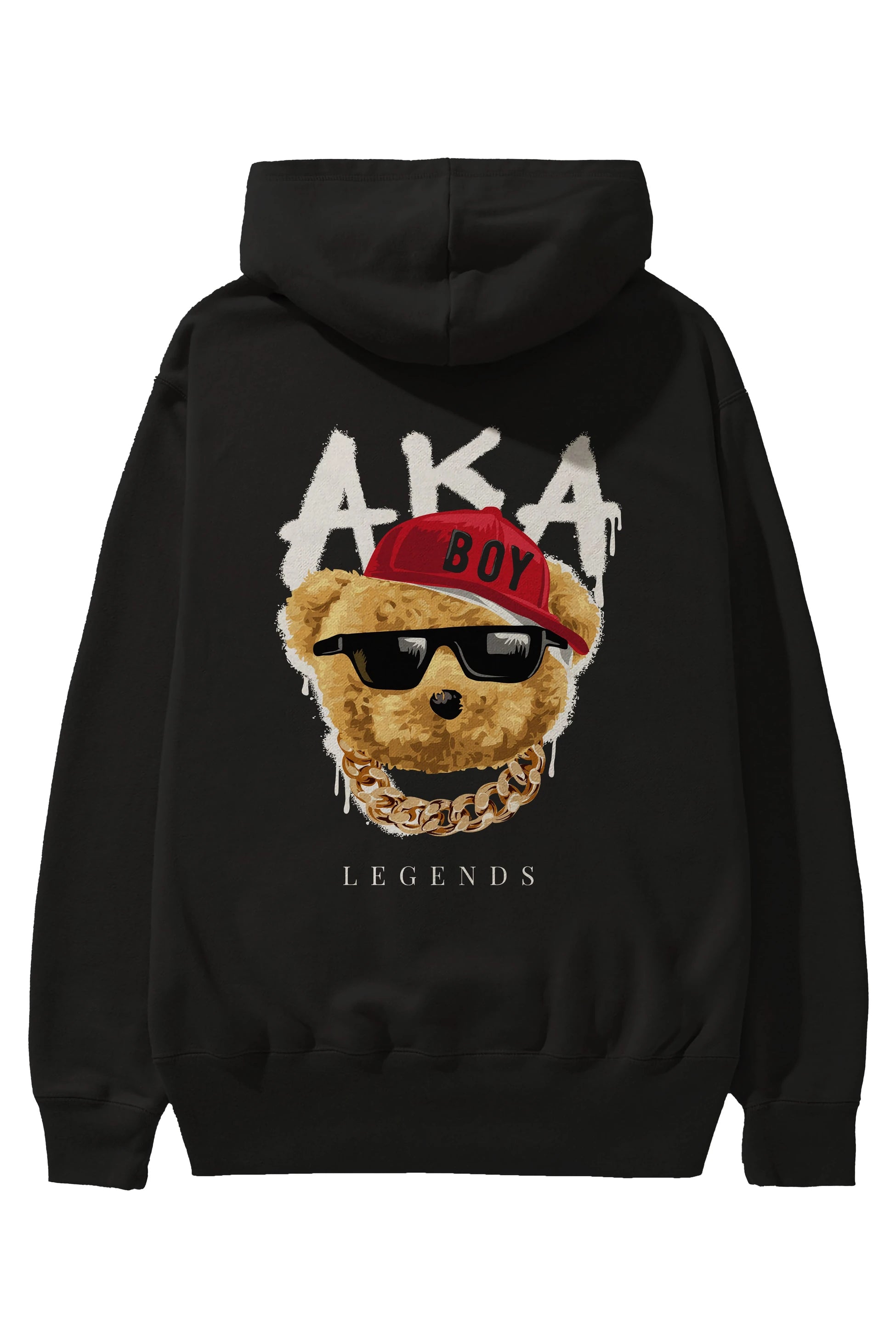 Teddy Bear Legends Arka Baskılı Hoodie Oversize Kapüşonlu Sweatshirt Erkek Kadın Unisex