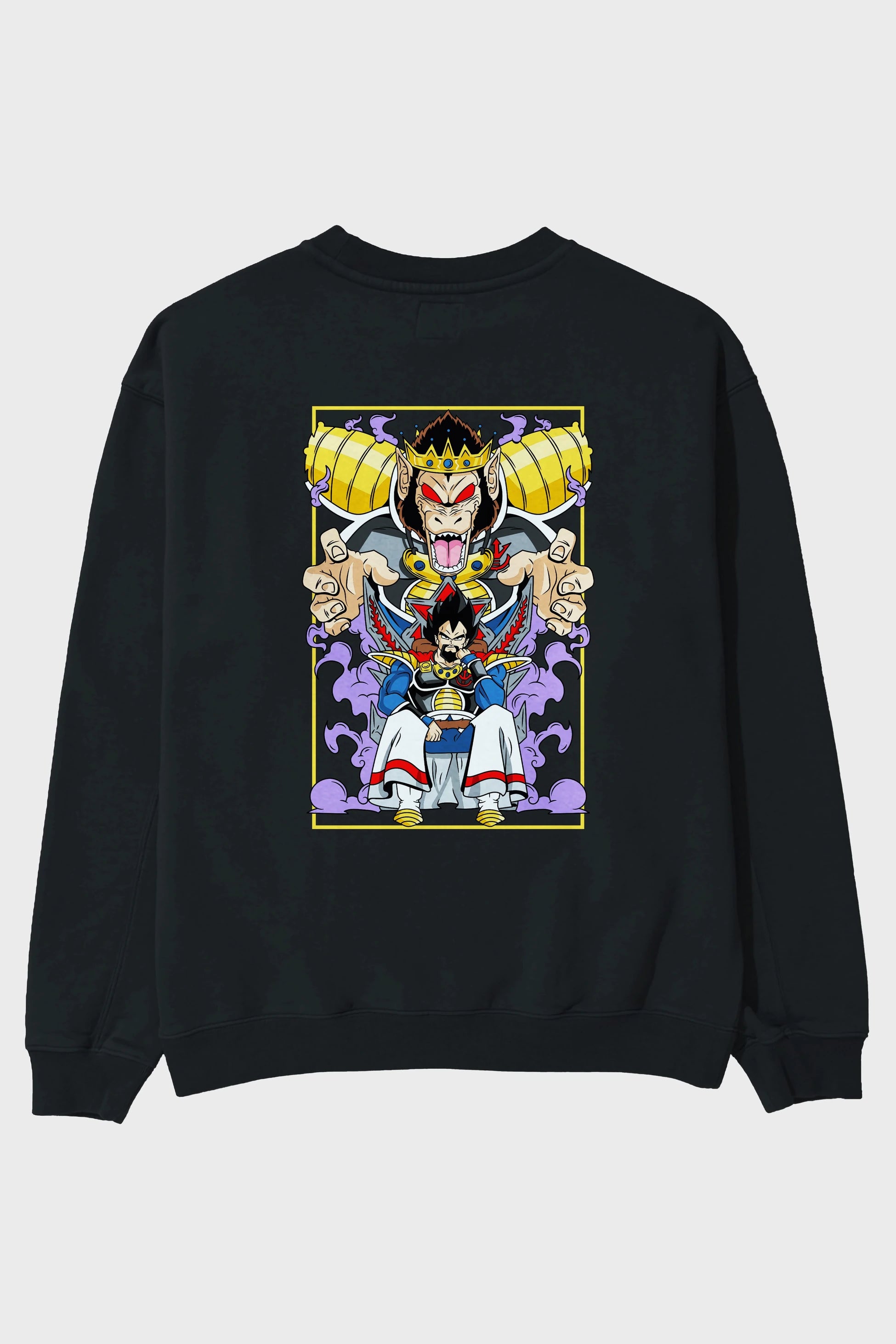 DragonBall ReyVegeta Anime Arka Baskılı Oversize Sweatshirt Erkek Kadın Unisex