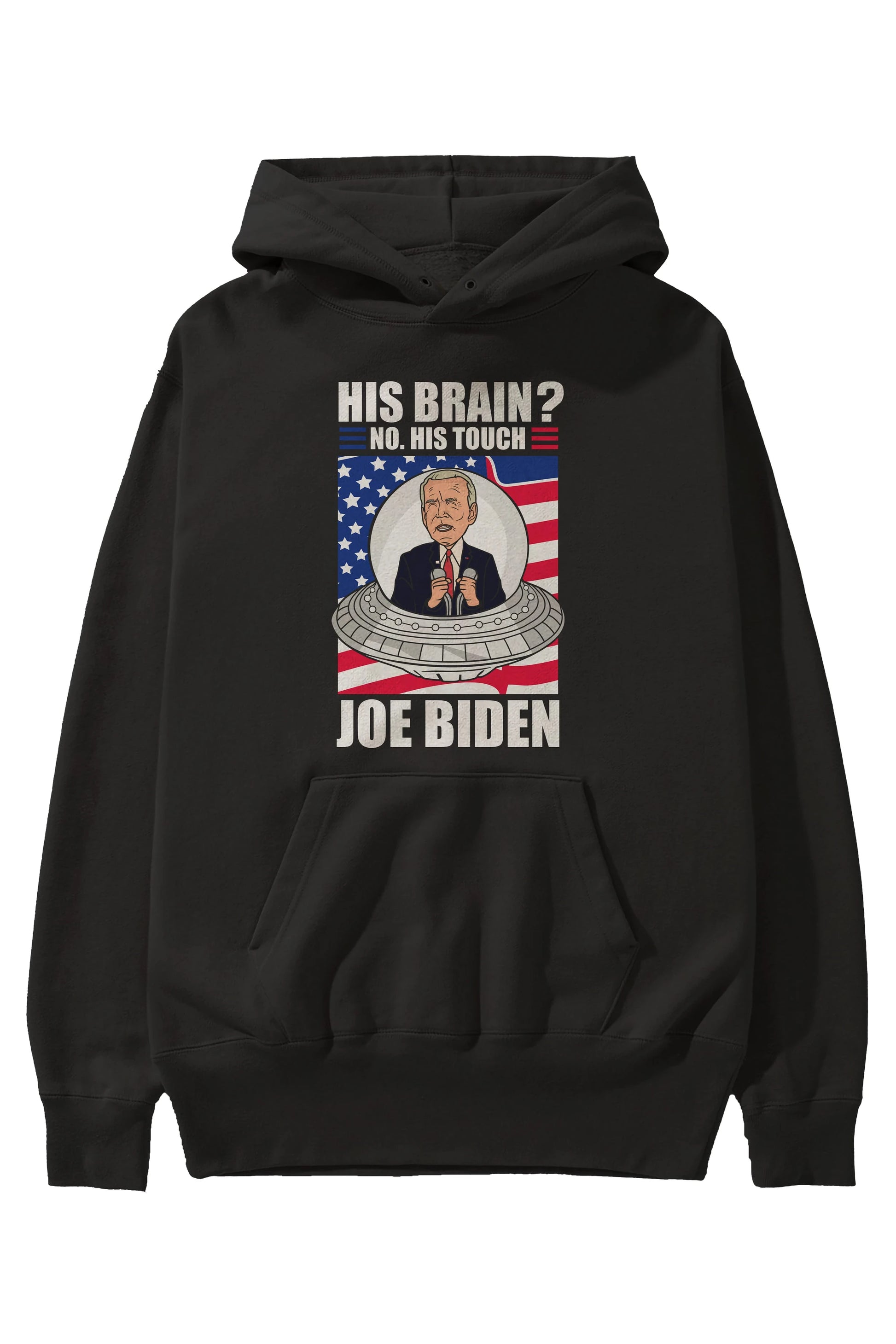 Alien Biden Ön Baskılı Hoodie Oversize Kapüşonlu Sweatshirt Erkek Kadın Unisex