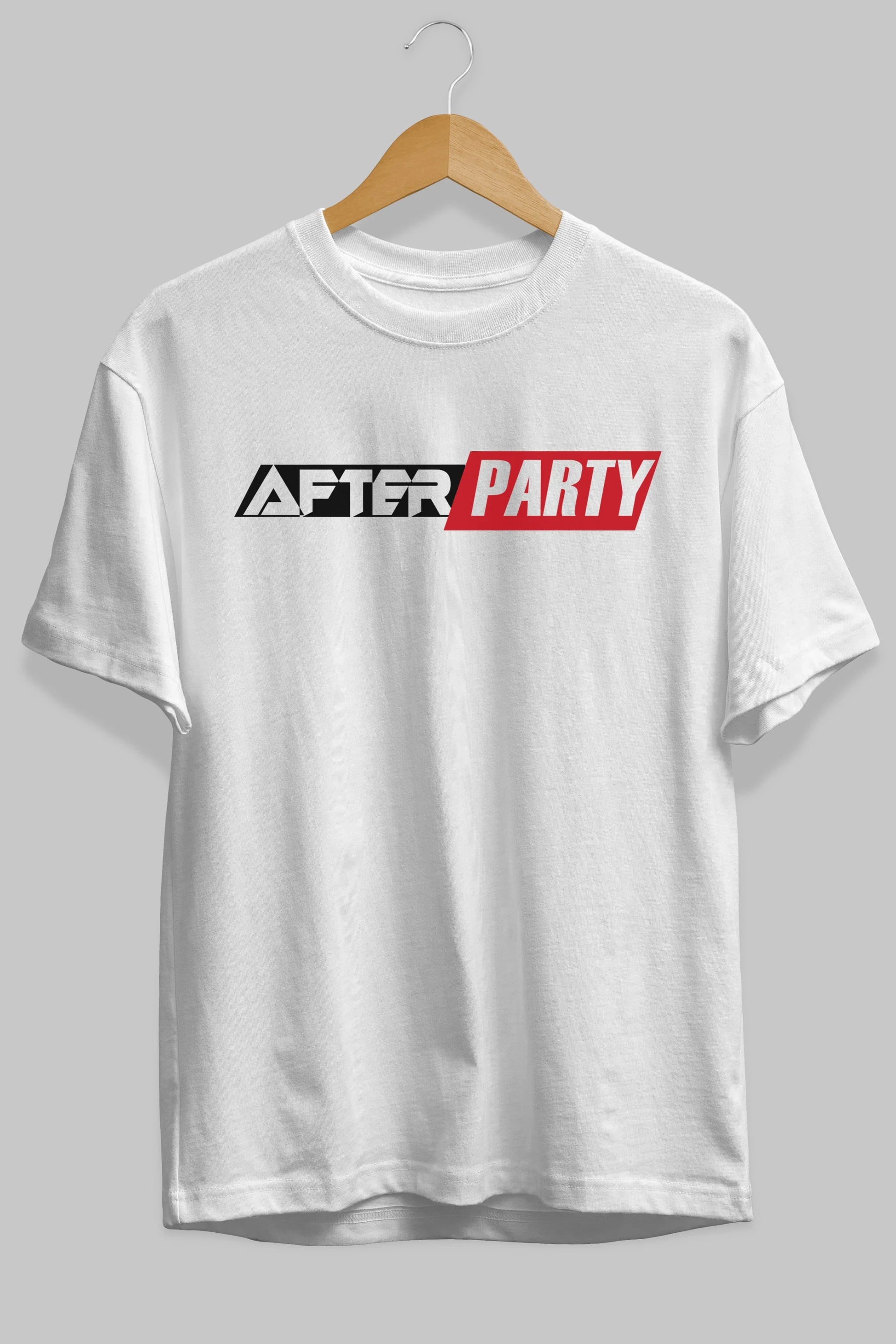 After Party Ön Baskılı Oversize t-shirt %100 pamuk Erkek Kadın Unisex