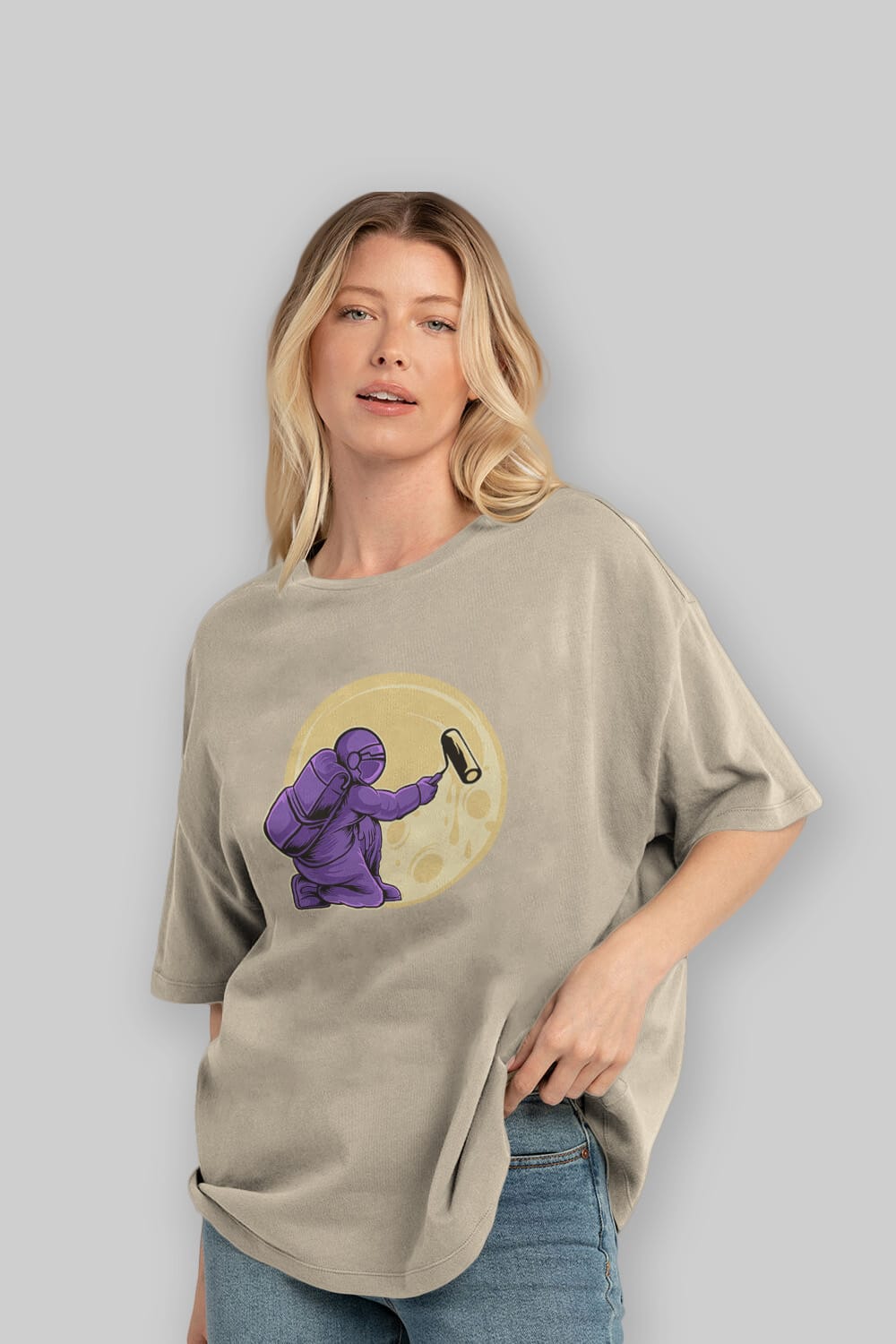 Astropaint Ön Baskılı Oversize t-shirt Erkek Kadın Unisex