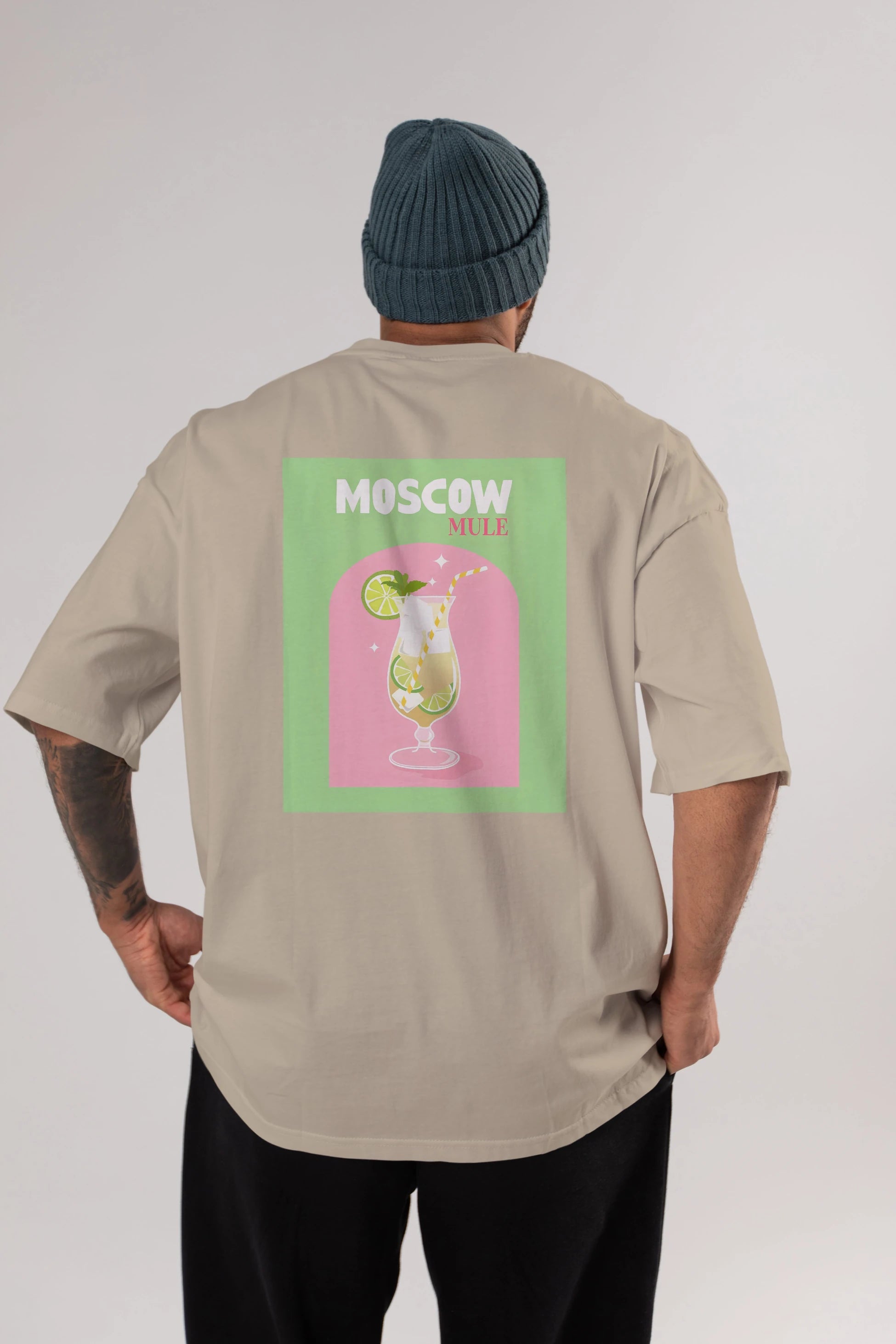 Moscow Mule 5 Arka Baskılı Oversize t-shirt Erkek Kadın Unisex %100 Pamuk Bisiklet Yaka tişort