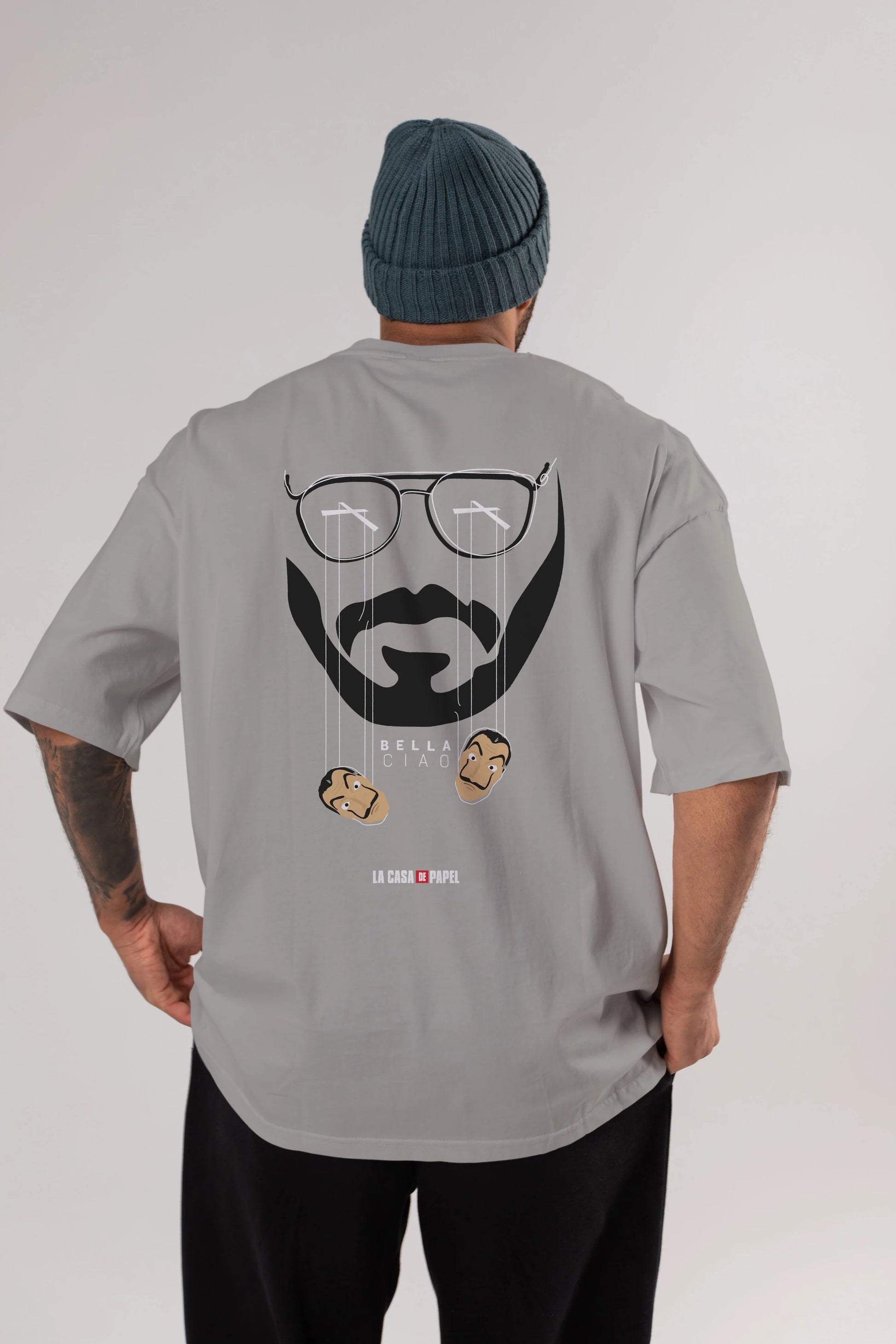 La Casa De Papel (11) Arka Baskılı Oversize t-shirt Erkek Kadın Unisex %100 Pamuk Bisiklet Yaka tişort