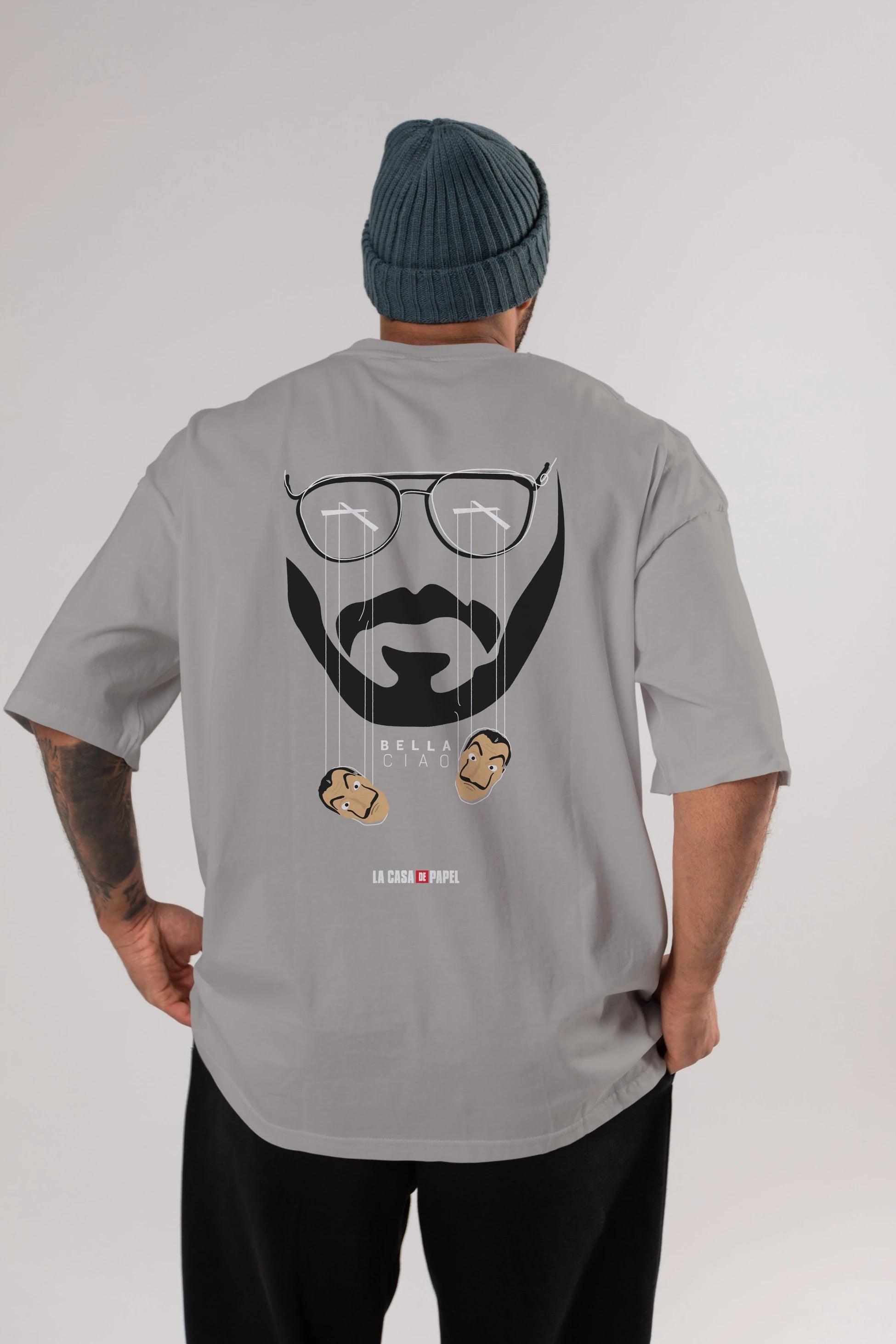 La Casa De Papel (11) Arka Baskılı Oversize t-shirt Erkek Kadın Unisex %100 Pamuk Bisiklet Yaka tişort