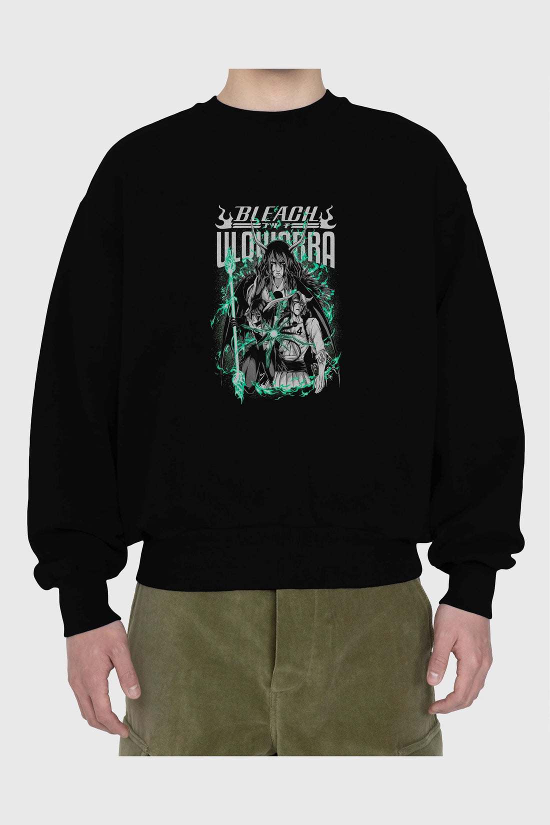BLEACH(ULQUIARRA) Anime Ön Baskılı Oversize Sweatshirt Erkek Kadın Unisex