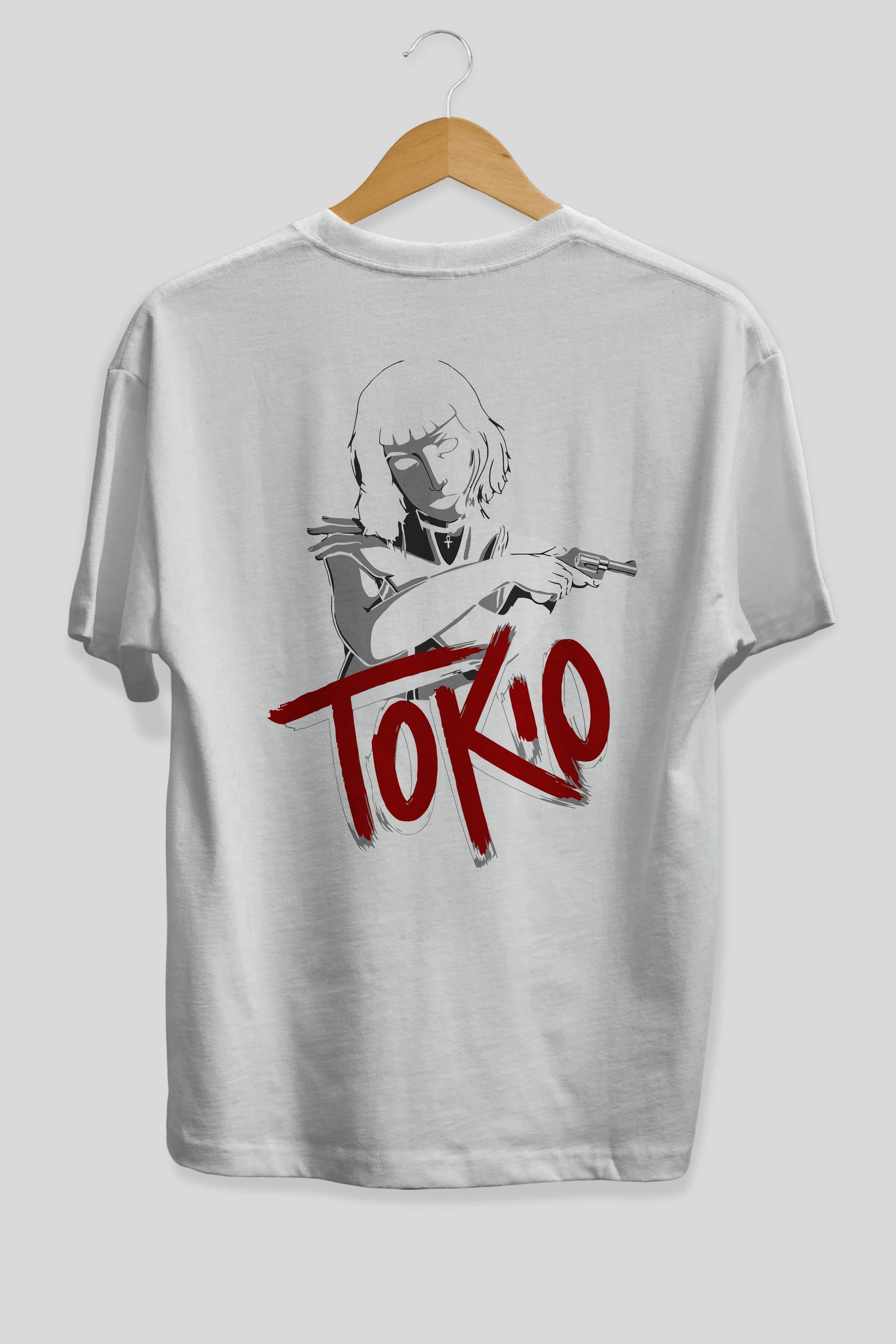 La Casa De Papel (10) Arka Baskılı Oversize t-shirt Erkek Kadın Unisex %100 Pamuk Bisiklet Yaka tişort
