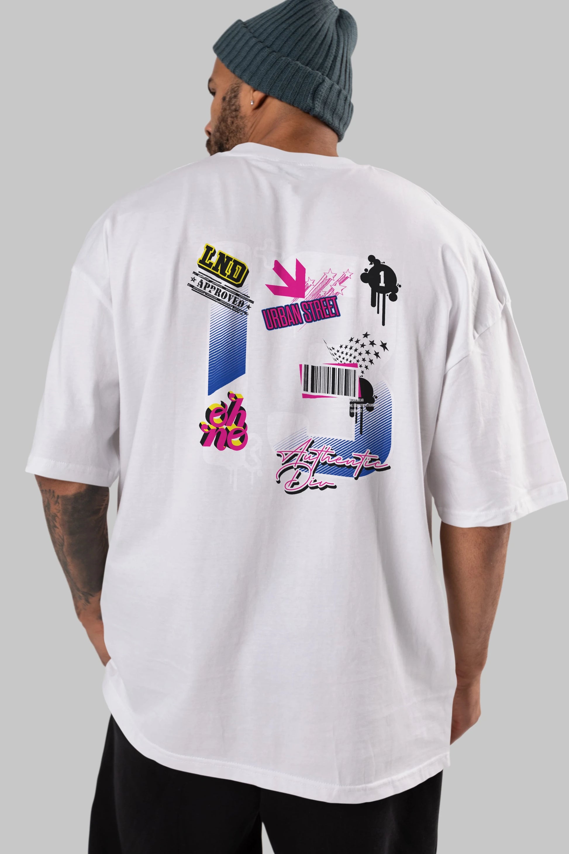 Urban Street 13 Arka Baskılı Oversize t-shirt Erkek Kadın Unisex