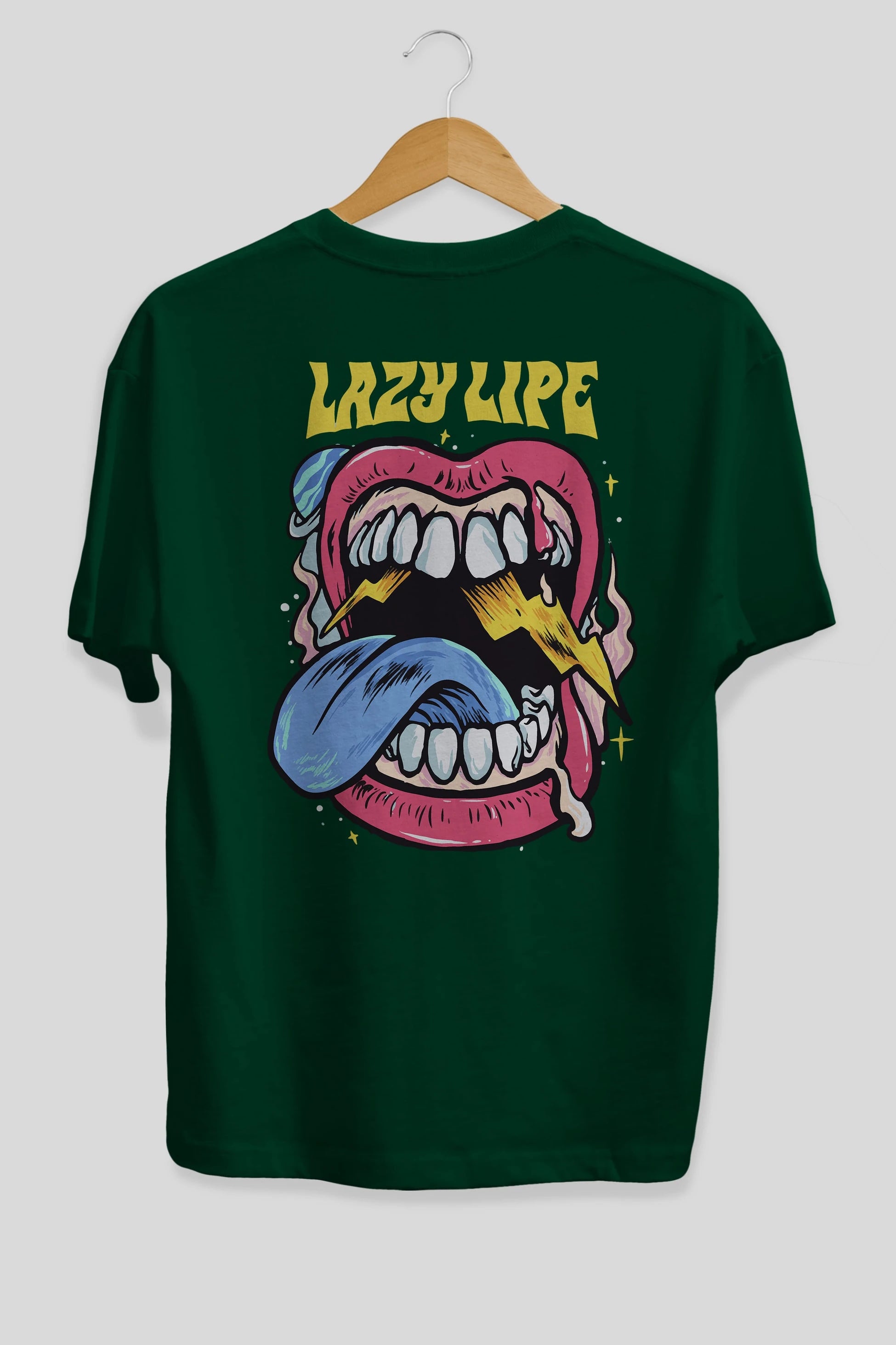 Lazy Lipe Arka Baskılı Oversize t-shirt Erkek Kadın Unisex