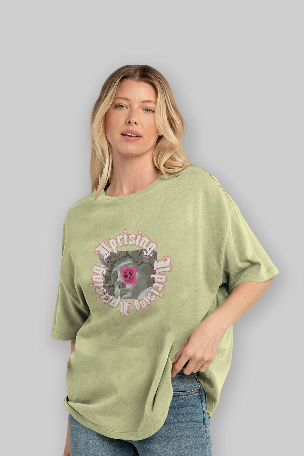 Uprising Ön Baskılı Oversize t-shirt Erkek Kadın Unisex