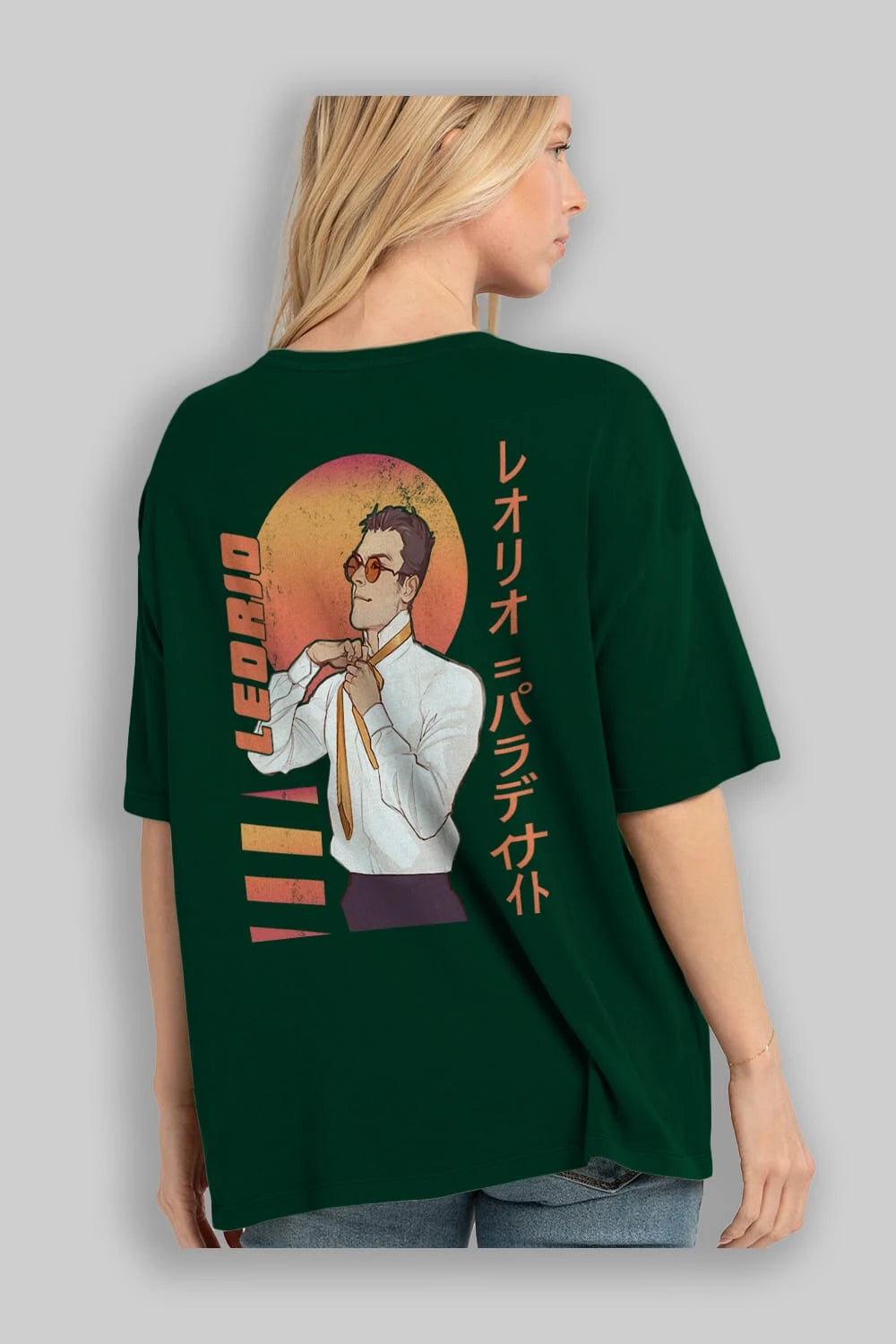 Leorio Paladiknight 5 (2) Anime Arka Baskılı Oversize t-shirt Erkek Kadın Unisex