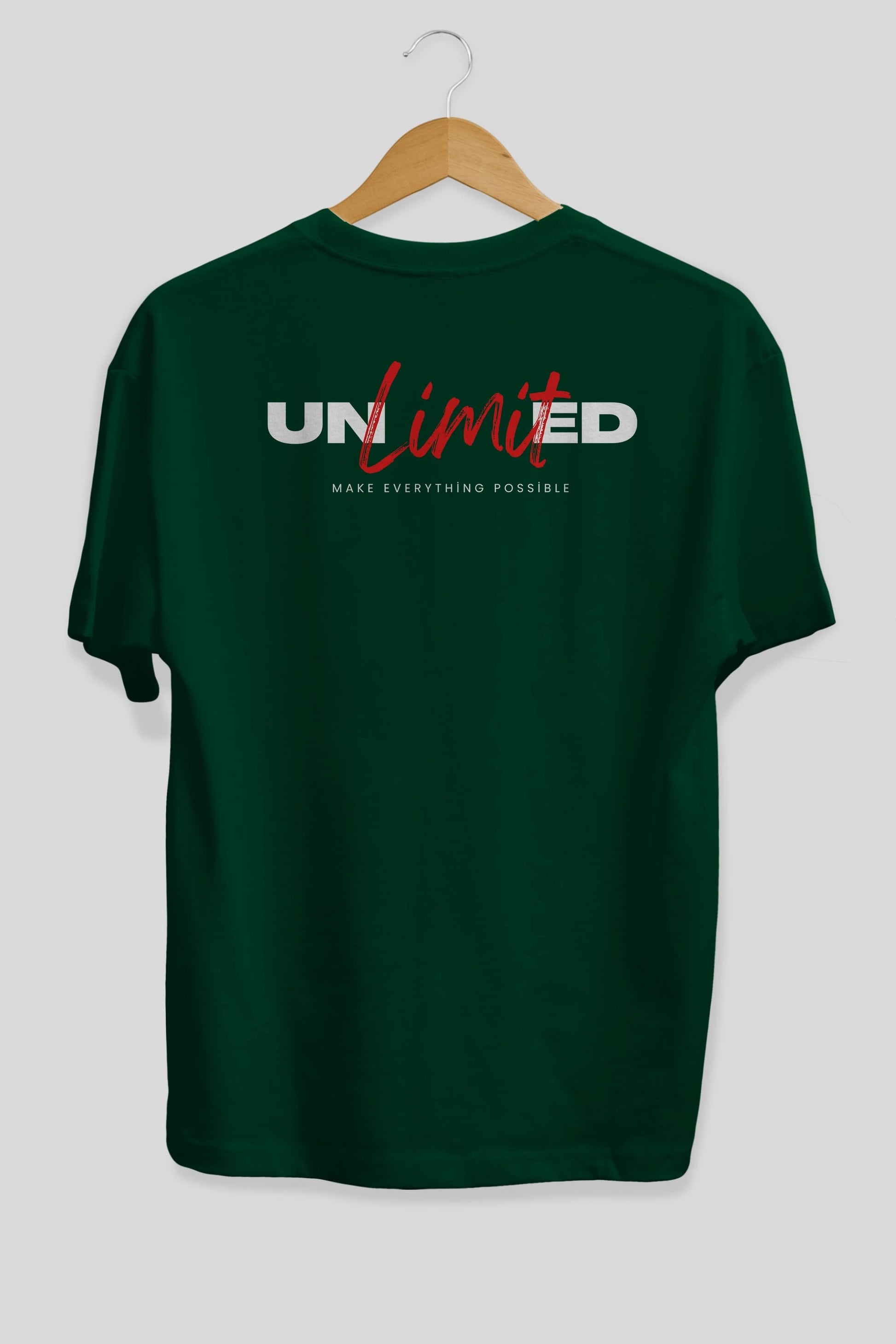 Unlimited Yazılı Arka Baskılı Oversize t-shirt Erkek Kadın Unisex