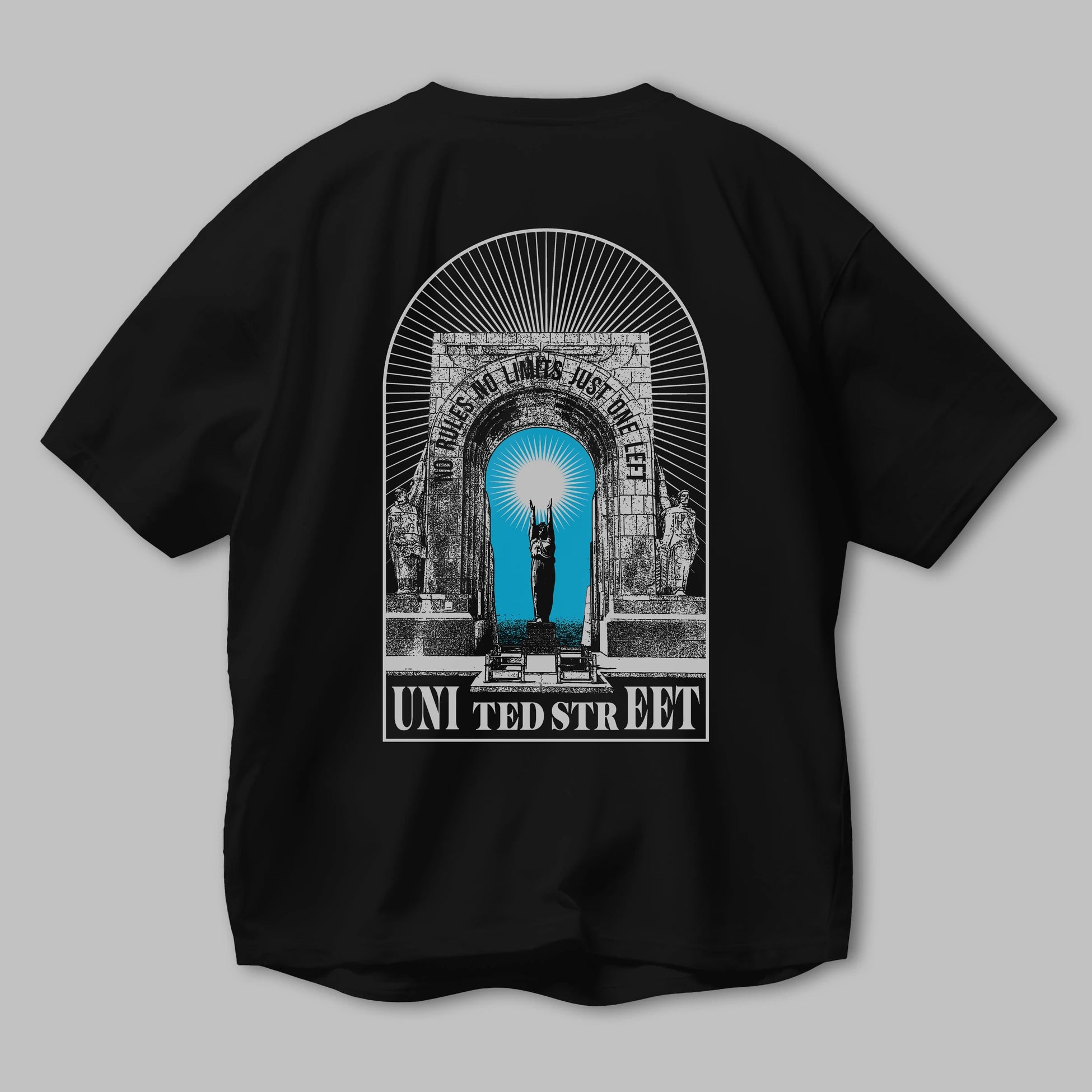 No Rules No Limits Arka Baskılı Oversize t-shirt Erkek Kadın Unisex