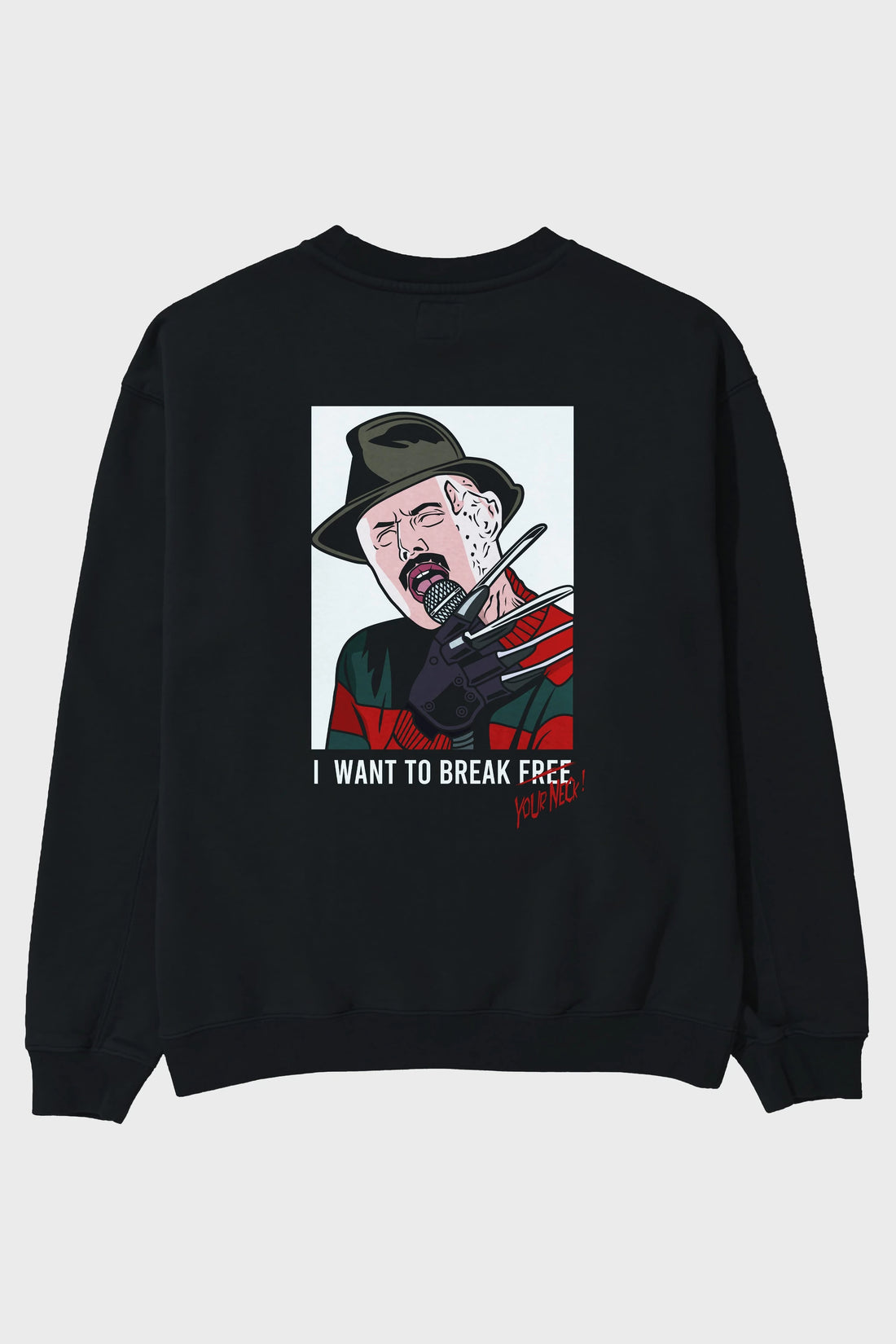 Freddy Merkrueger Arka Baskılı Oversize Sweatshirt Erkek Kadın Unisex