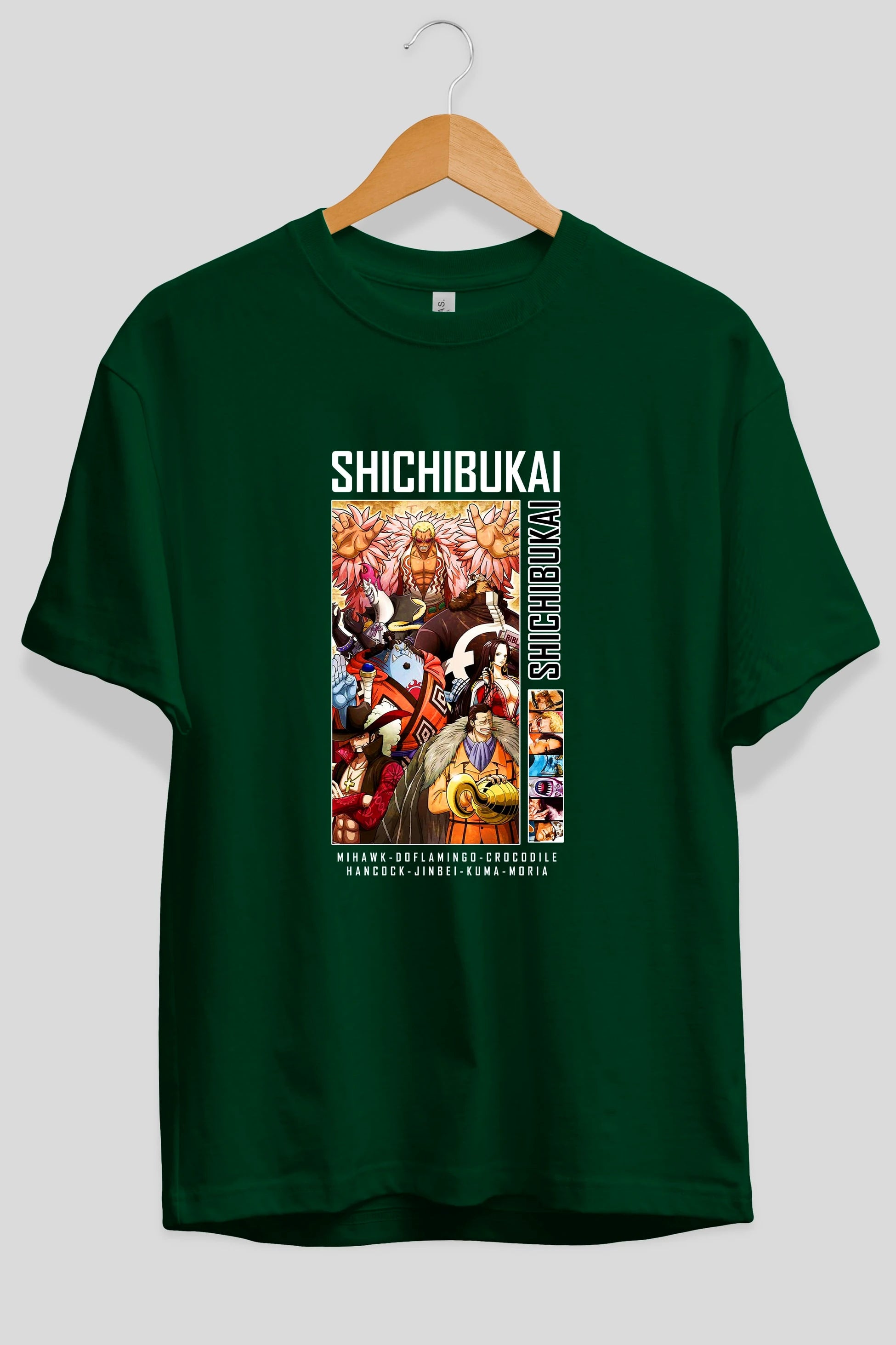 Shichibukai Anime Ön Baskılı Oversize t-shirt Erkek Kadın Unisex