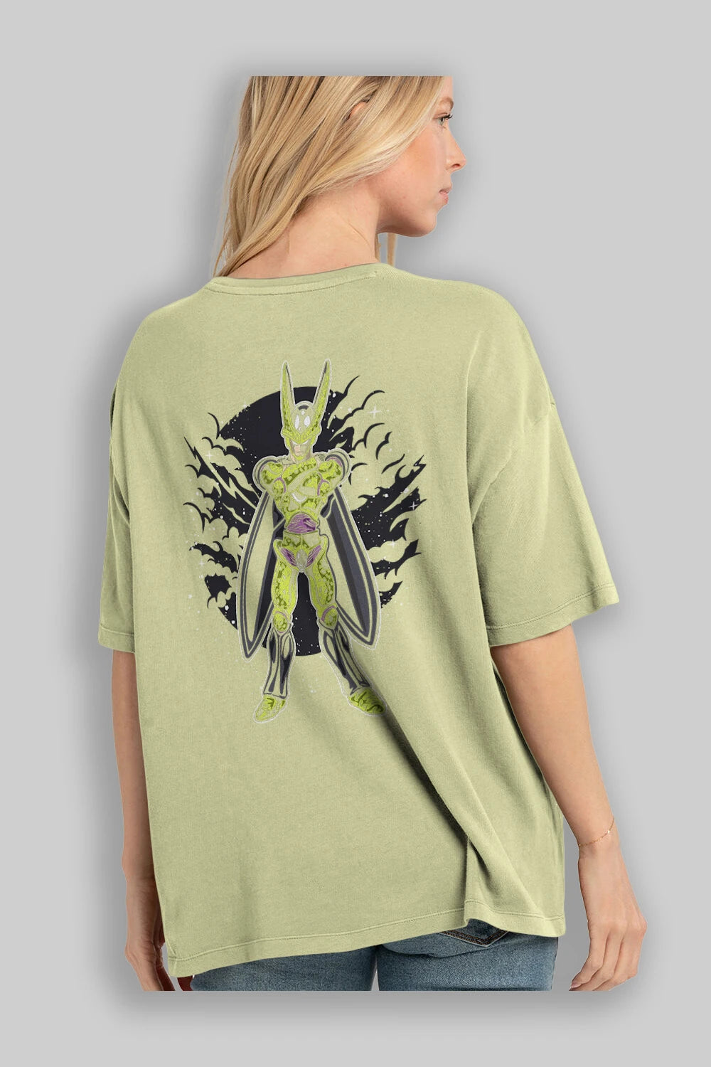CELL Arka Baskılı Oversize t-shirt Erkek Kadın Unisex %100 Pamuk