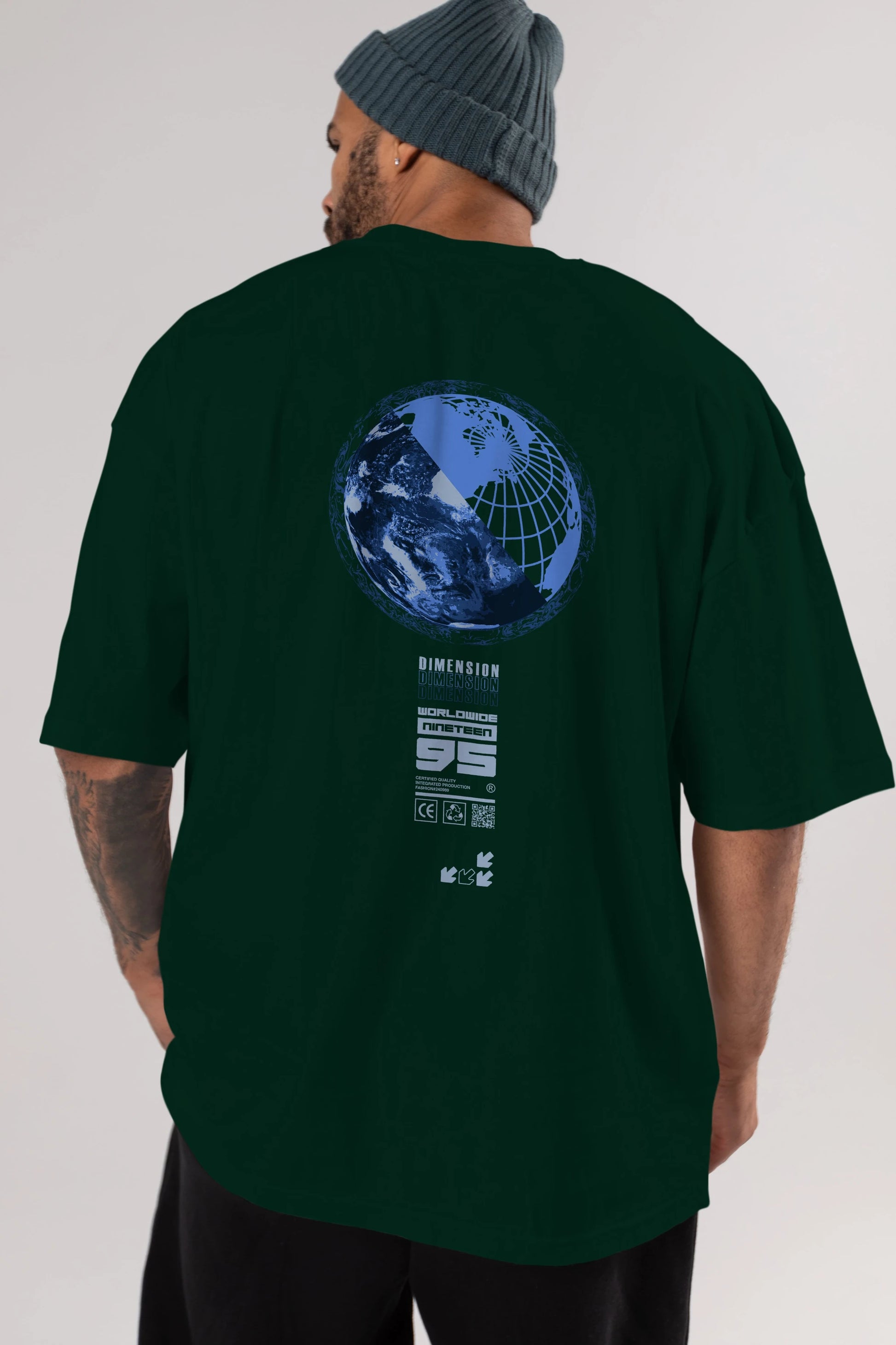 Dimension 95 Arka Baskılı Oversize t-shirt Erkek Kadın Unisex