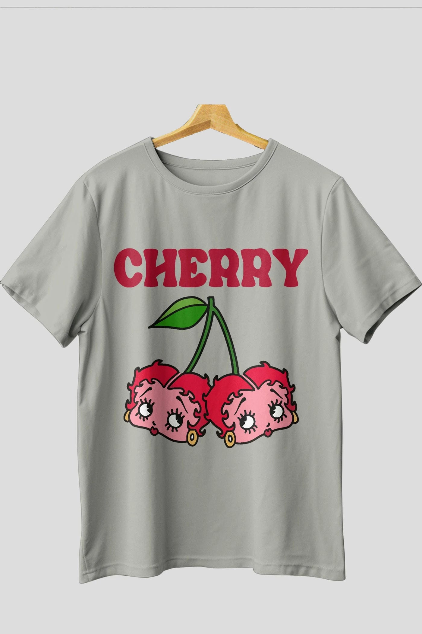 Cherry Cherries 10 Ön Baskılı Oversize t-shirt Erkek Kadın Pamuk Bisiklet Yaka tişort