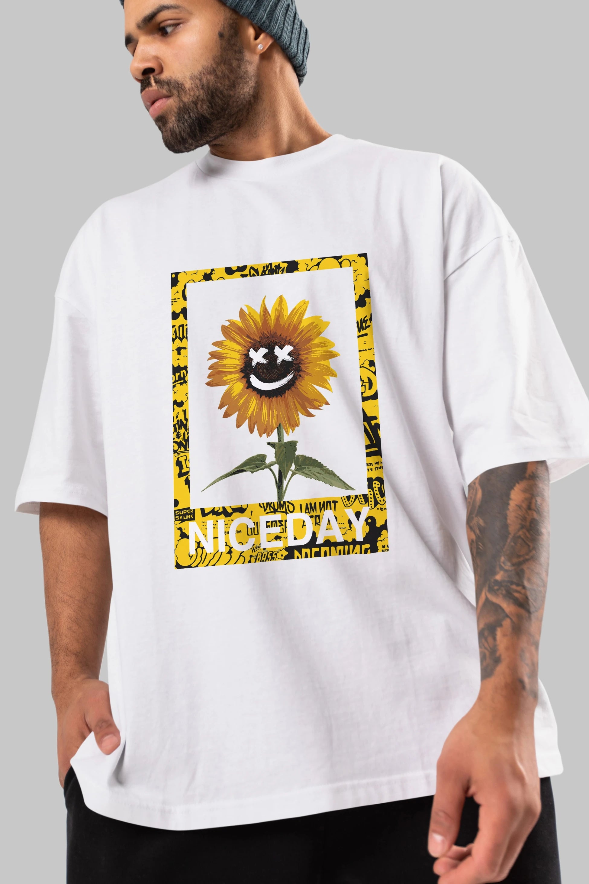 Niceday Streewear Ön Baskılı Oversize t-shirt Erkek Kadın Unisex