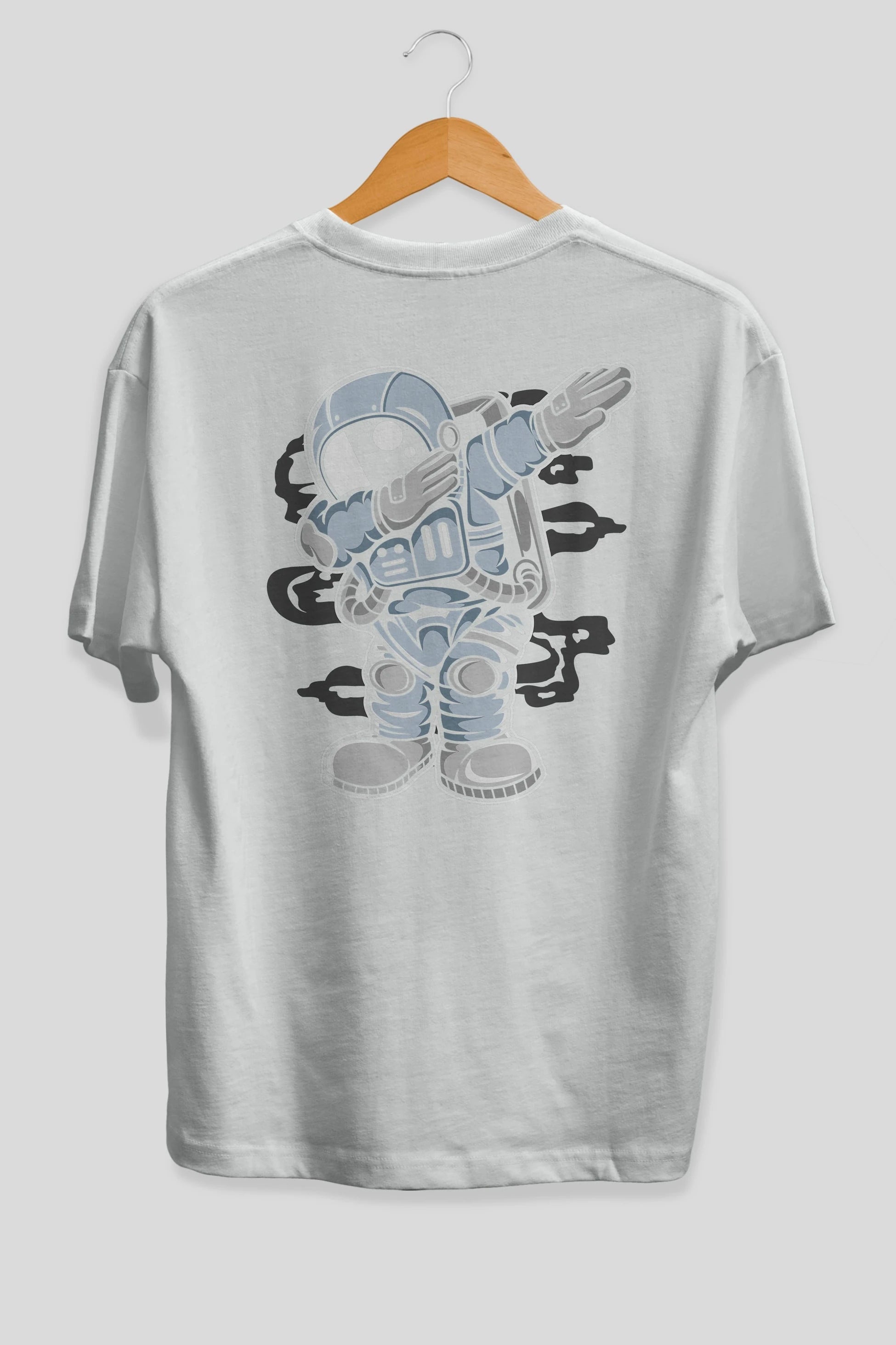 Astronaut Dab Arka Baskılı Oversize t-shirt Erkek Kadın Unisex