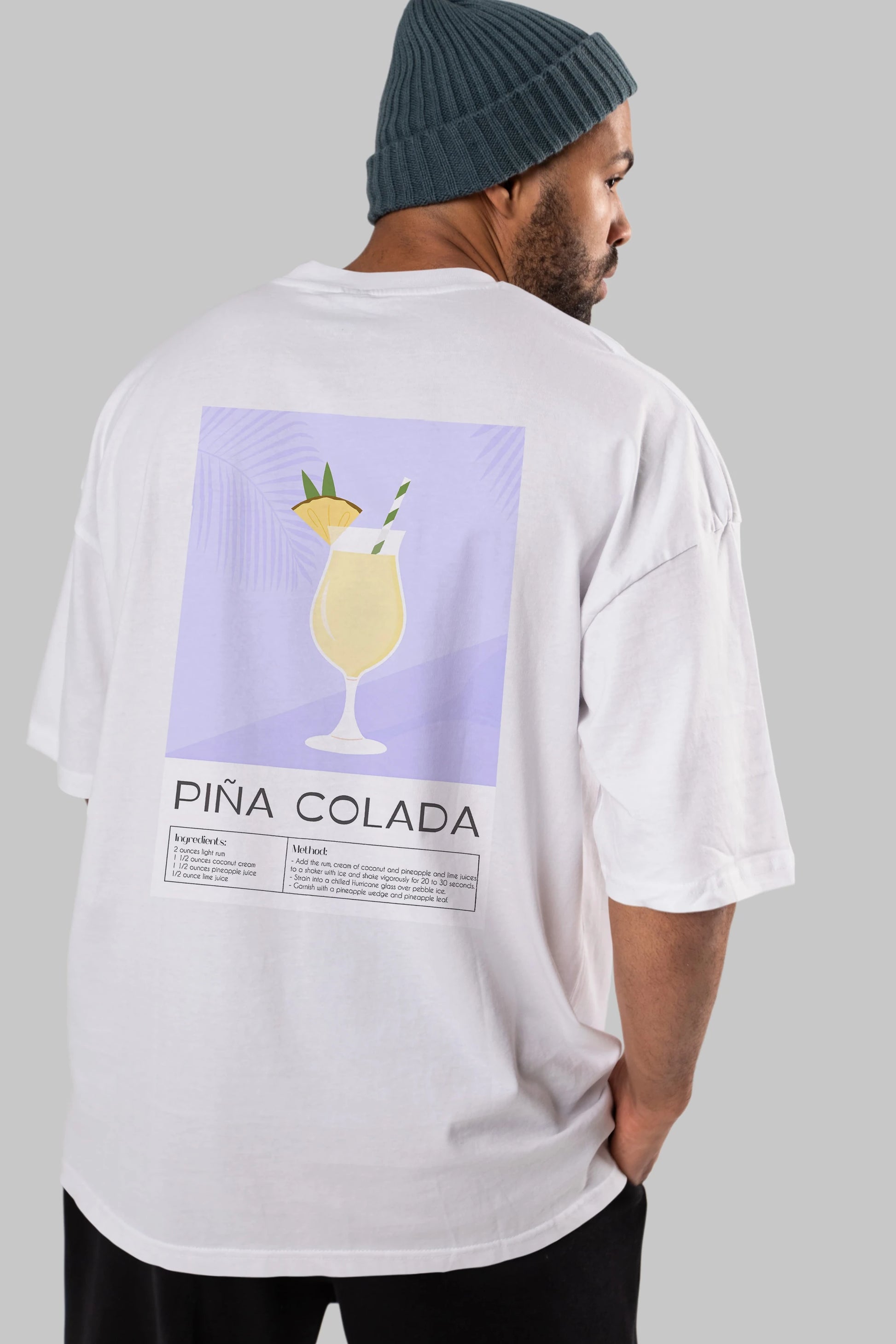 PIna Colada 6 Arka Baskılı Oversize t-shirt Erkek Kadın Unisex %100 Pamuk Bisiklet Yaka tişort