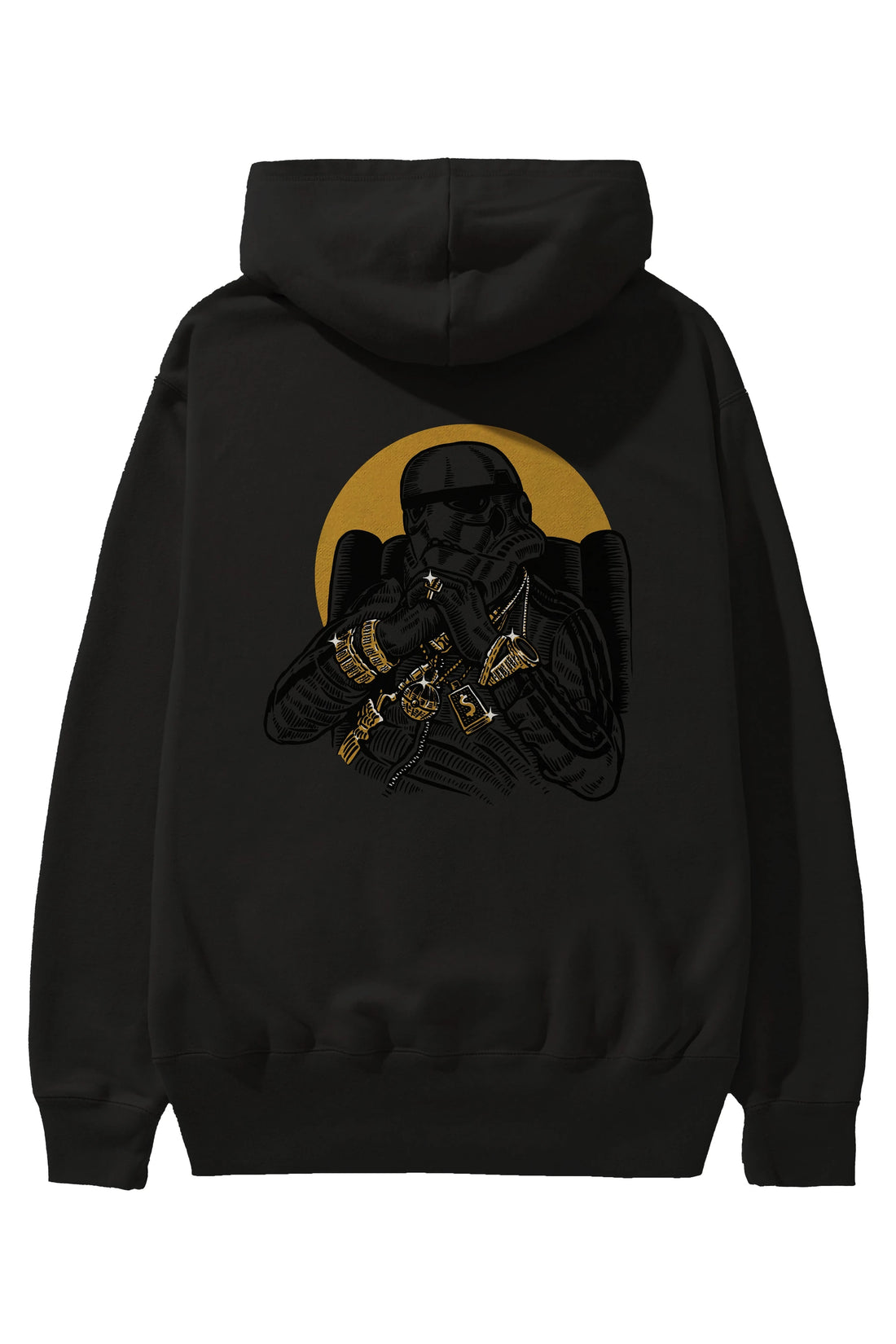 Trooper Dee Jay Arka Baskılı Hoodie Oversize Kapüşonlu Sweatshirt Erkek Kadın Unisex