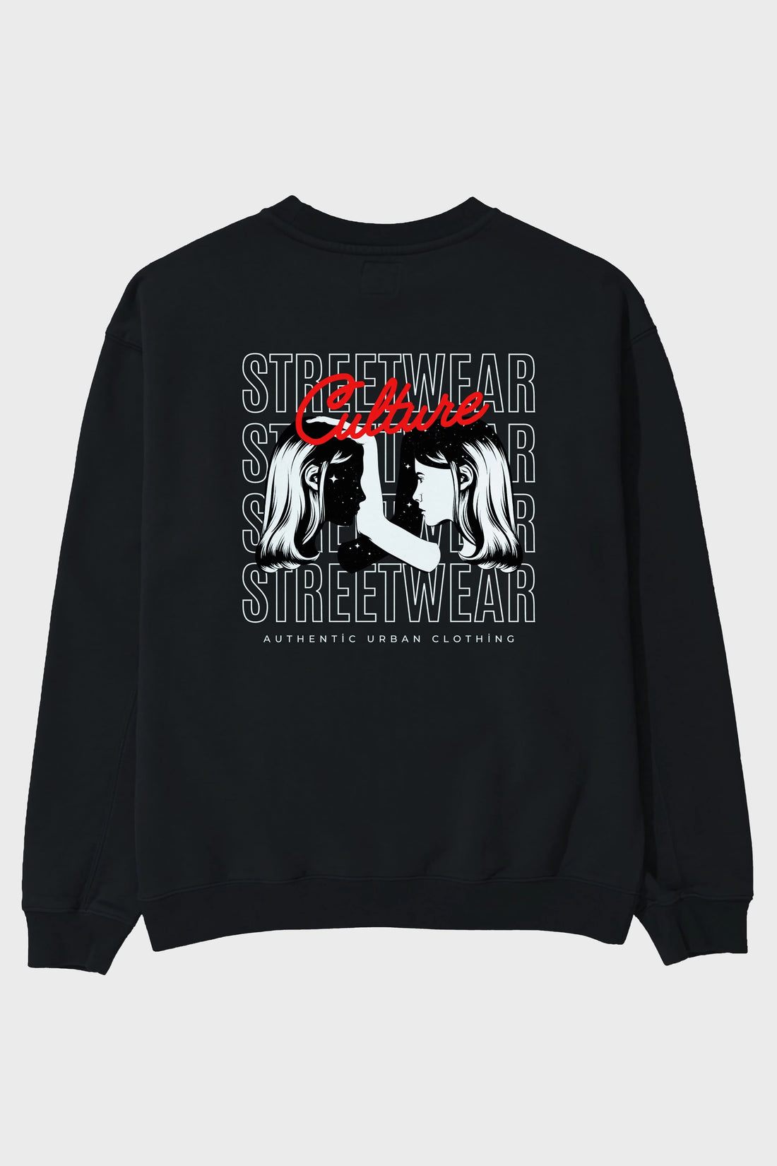 Culture Streetwear Yazılı Arka Baskılı Oversize Sweatshirt Erkek Kadın Unisex