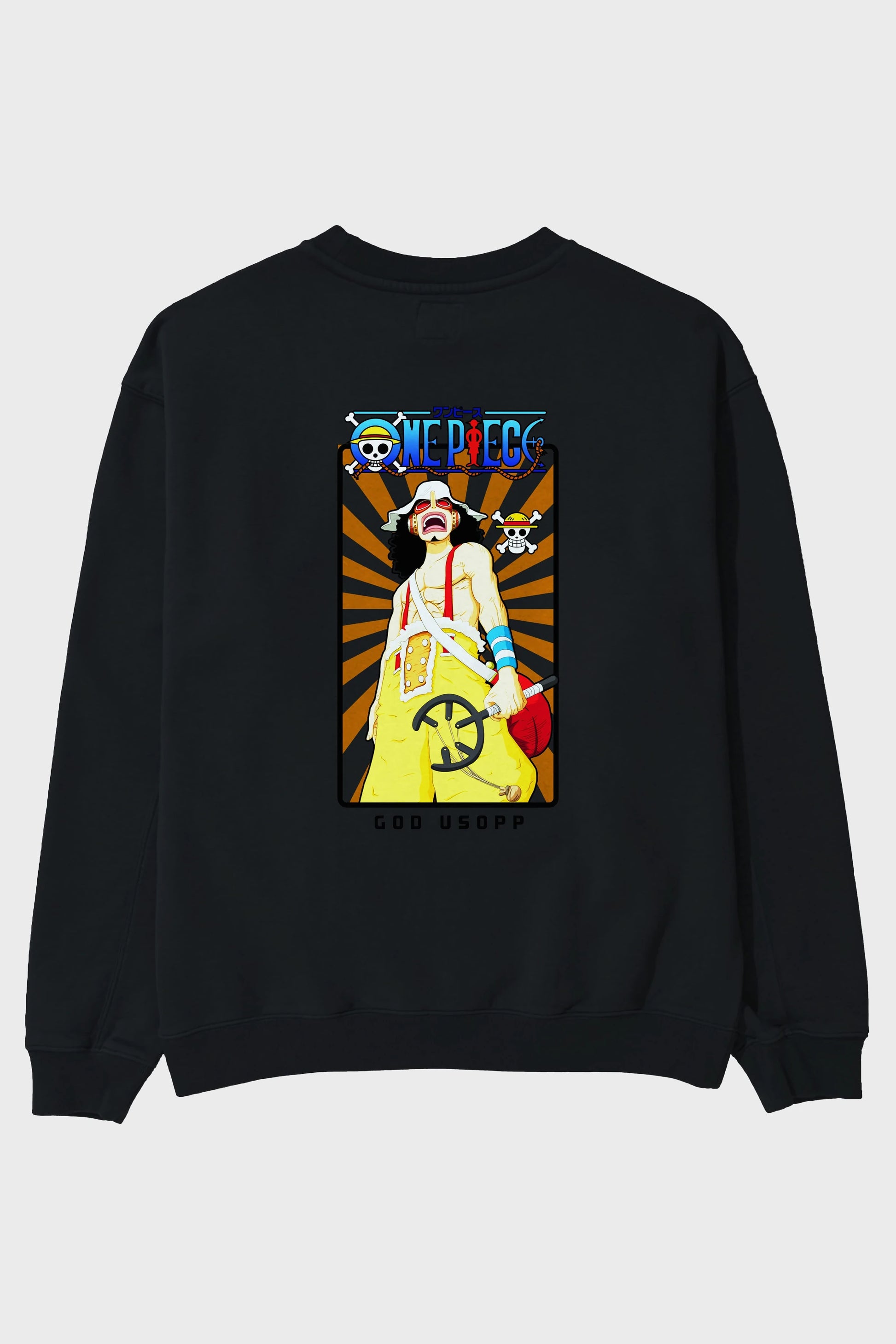 Usopp Arka Baskılı Anime Oversize Sweatshirt Erkek Kadın Unisex