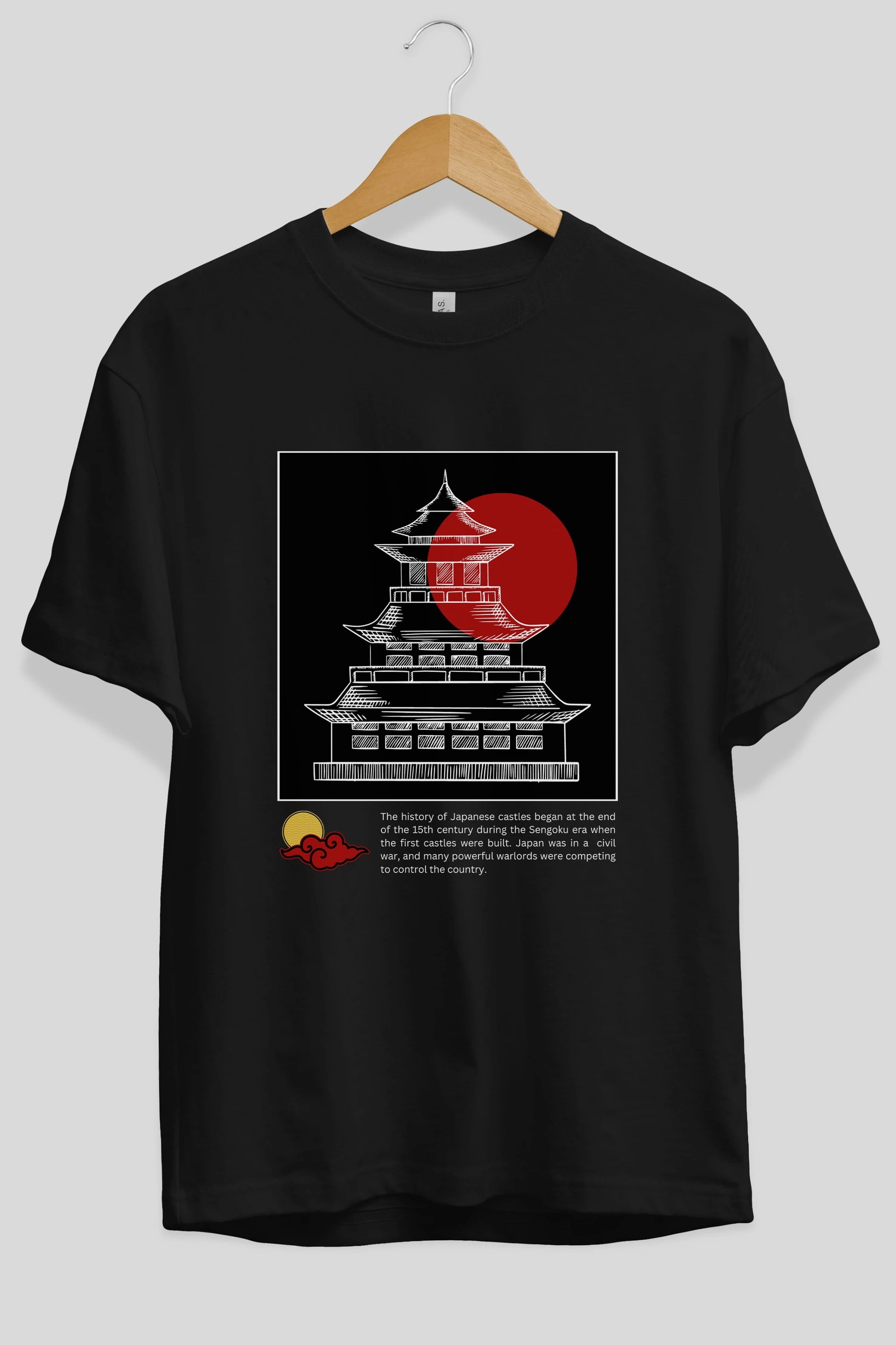 Retro Japanese Ön Baskılı Oversize t-shirt Erkek Kadın Unisex
