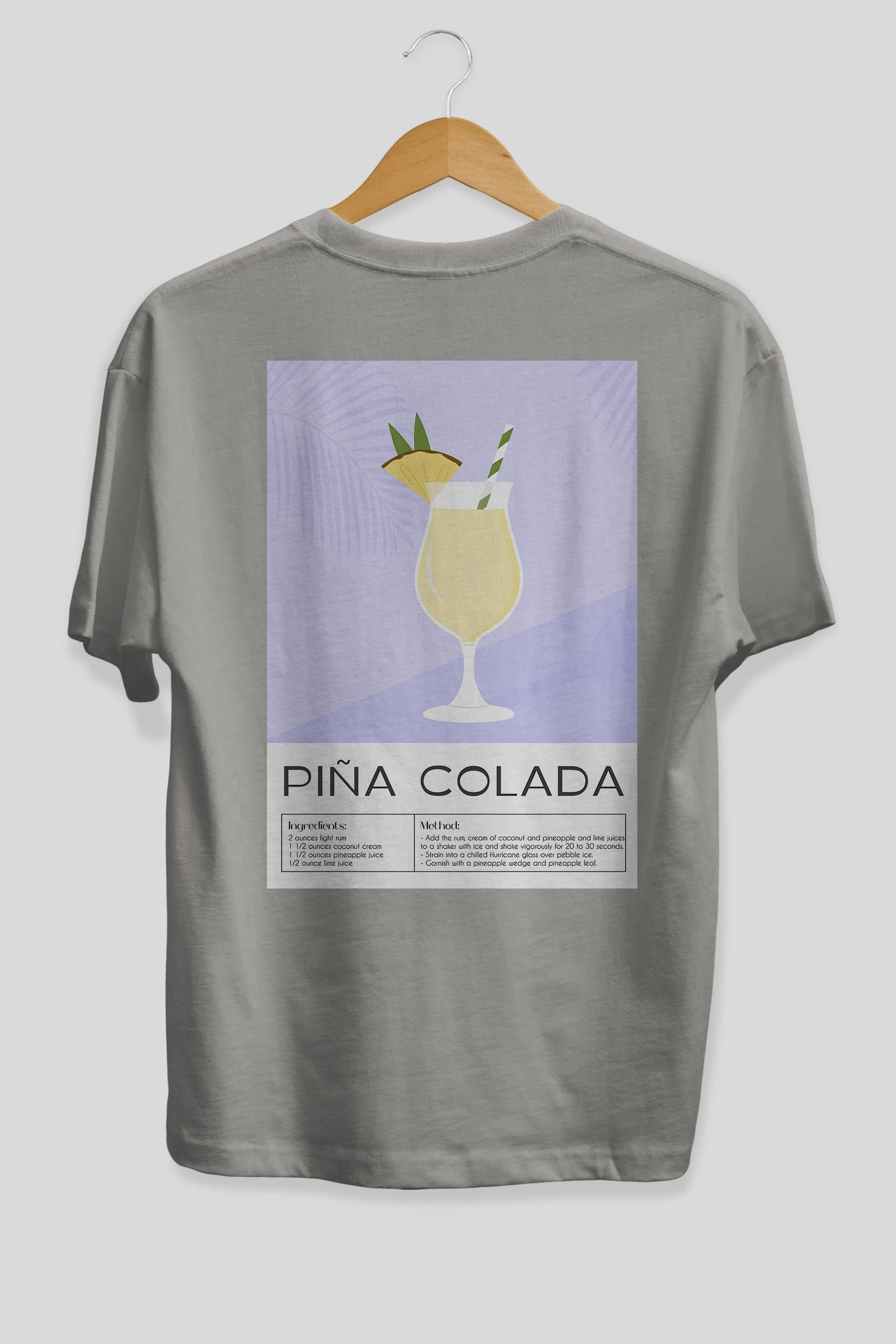 PIna Colada 6 Arka Baskılı Oversize t-shirt Erkek Kadın Unisex %100 Pamuk Bisiklet Yaka tişort