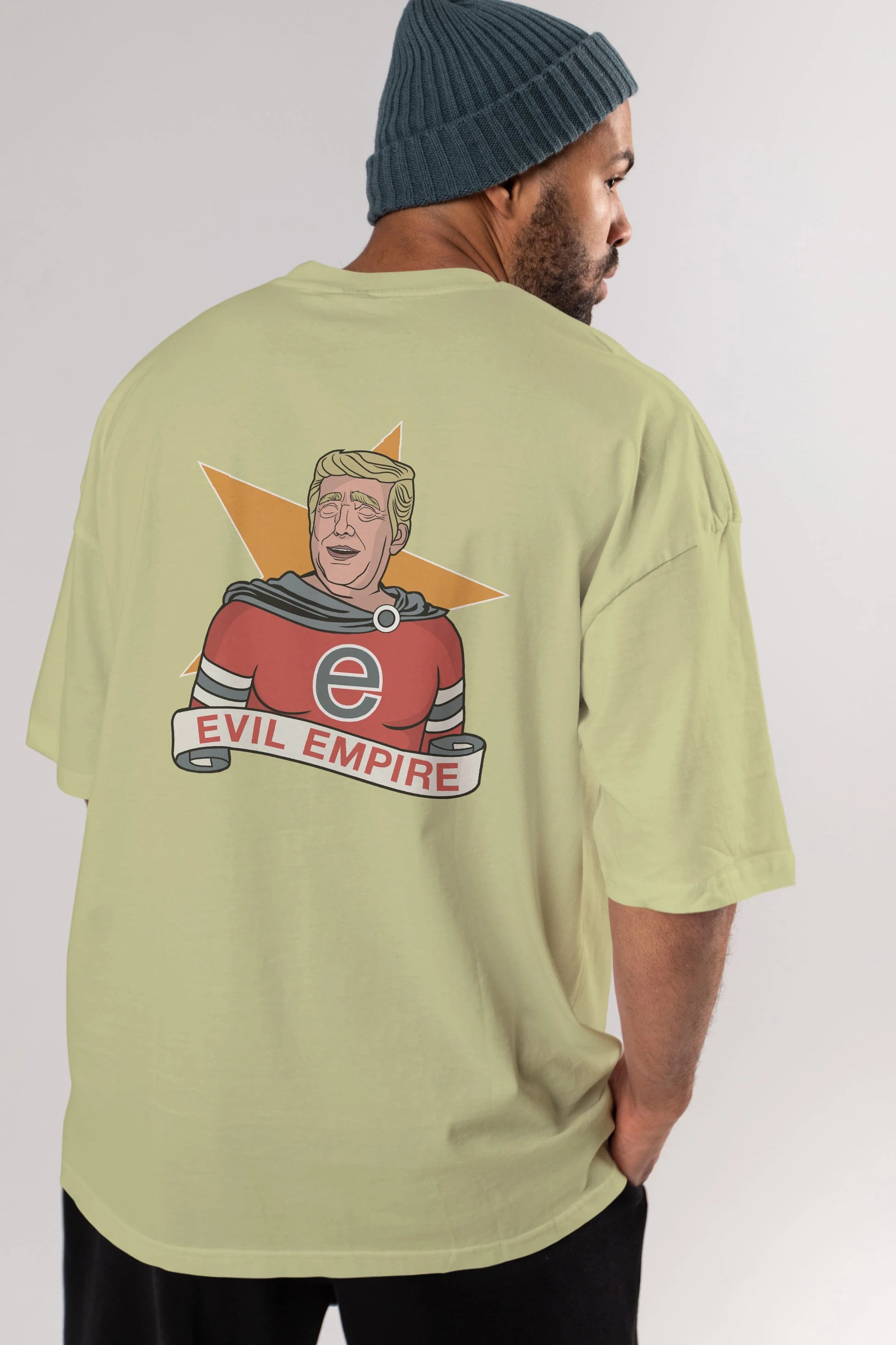 Evil Empire Trump Arka Baskılı Oversize t-shirt Erkek Kadın Unisex %100 Pamuk tişort