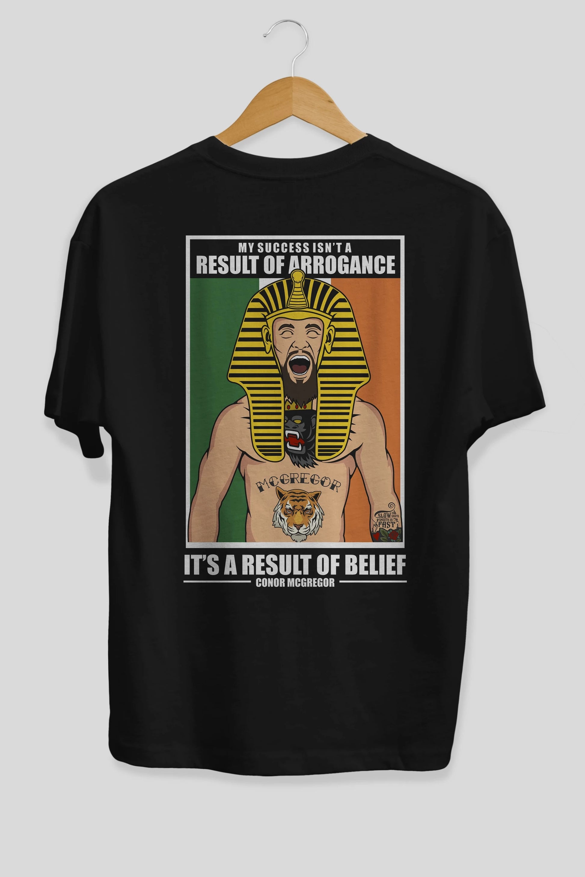 McGregor Pharaoh Arka Baskılı Oversize t-shirt Erkek Kadın Unisex %100 Pamuk tişort