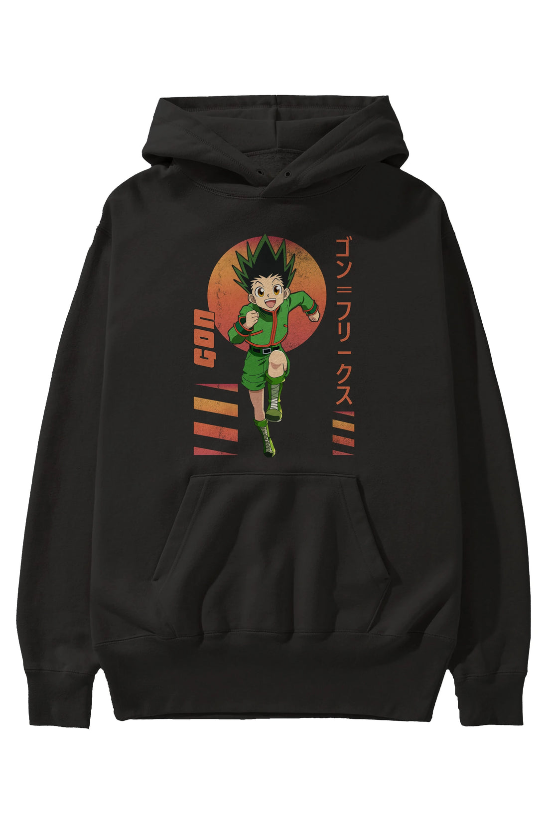 Gon Freecss HUNTER X HUNTER 2 Anime Ön Baskılı Hoodie Oversize Kapüşonlu Sweatshirt Erkek Kadın Unisex