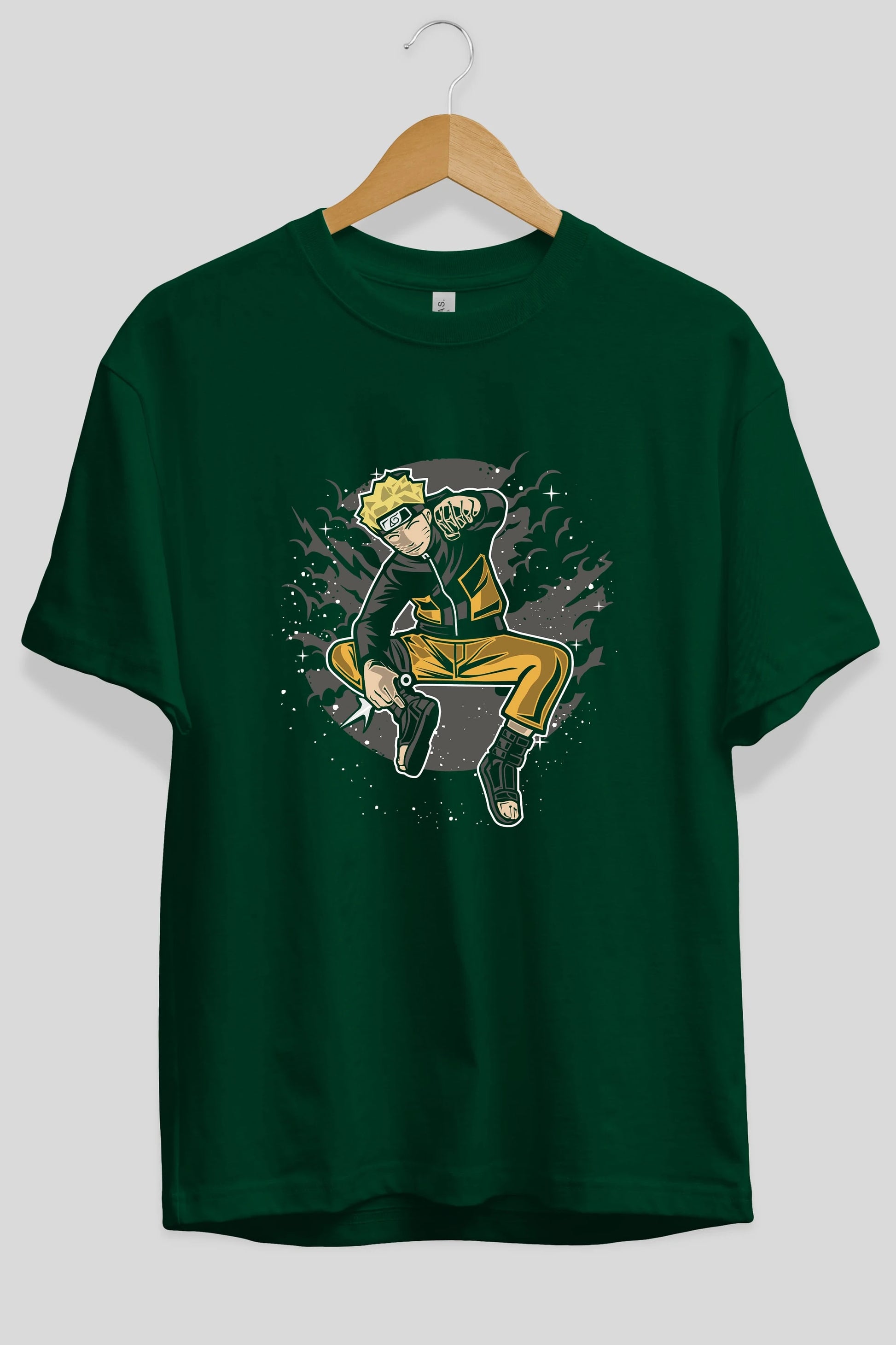 NARUTO Ön Baskılı Oversize t-shirt Erkek Kadın Unisex %100 Pamuk tişort