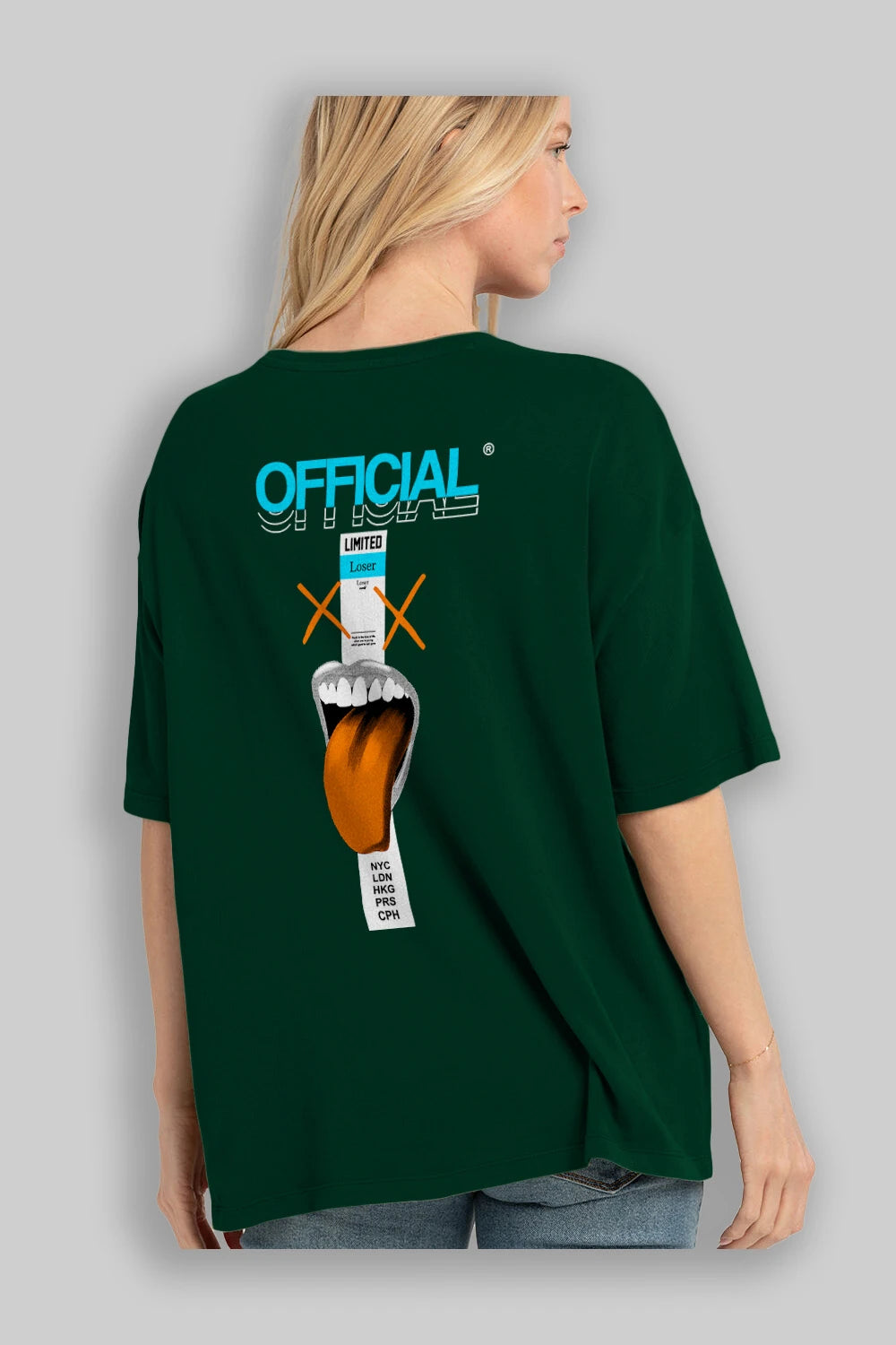 Official Loser Arka Baskılı Oversize t-shirt Erkek Kadın Unisex