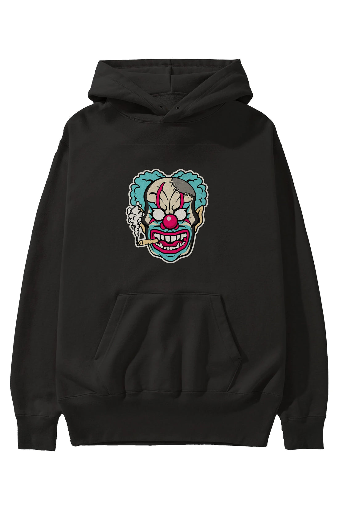 Clown Beast Ön Baskılı Hoodie Oversize Kapüşonlu Sweatshirt Erkek Kadın Unisex