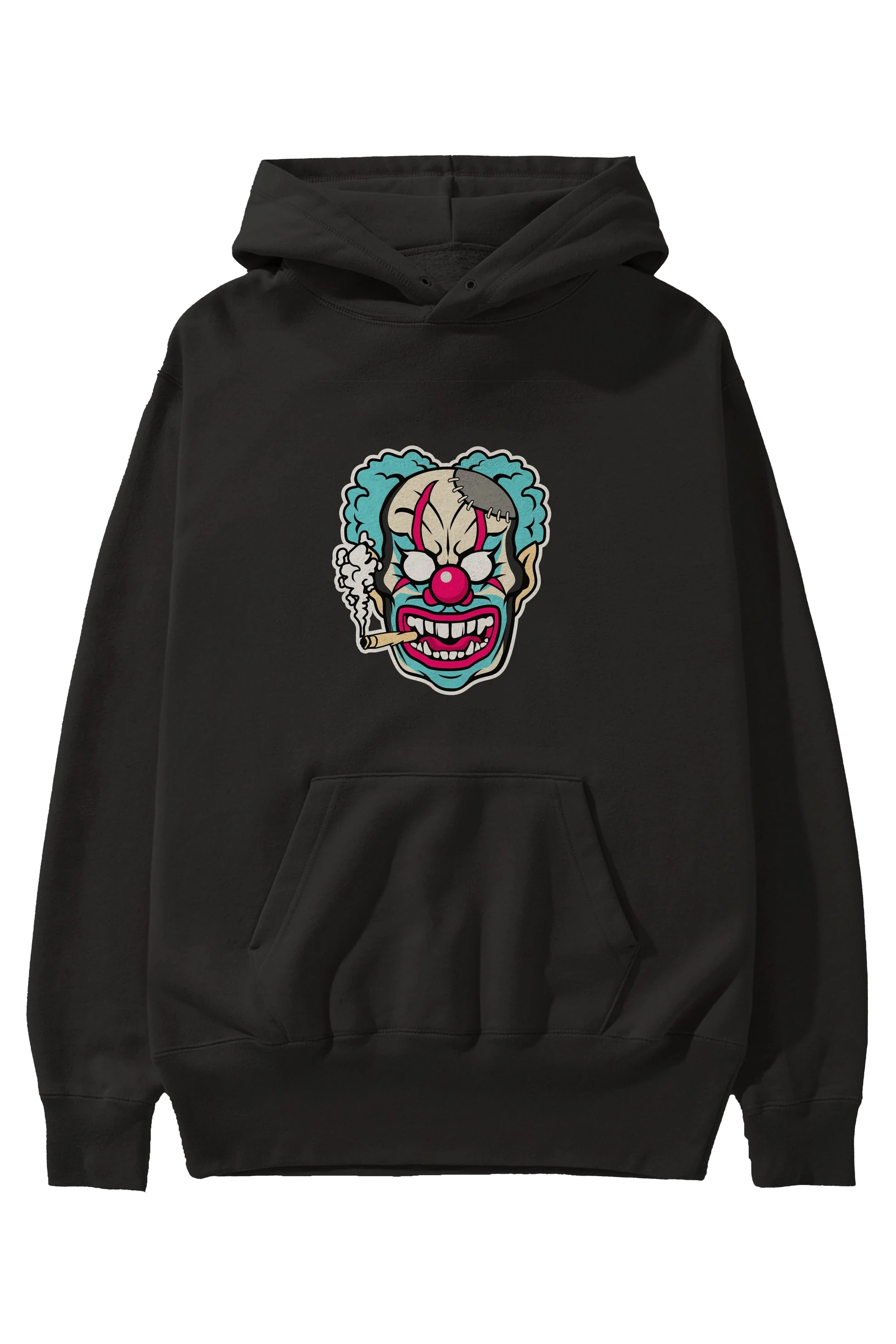 Clown Beast Ön Baskılı Hoodie Oversize Kapüşonlu Sweatshirt Erkek Kadın Unisex