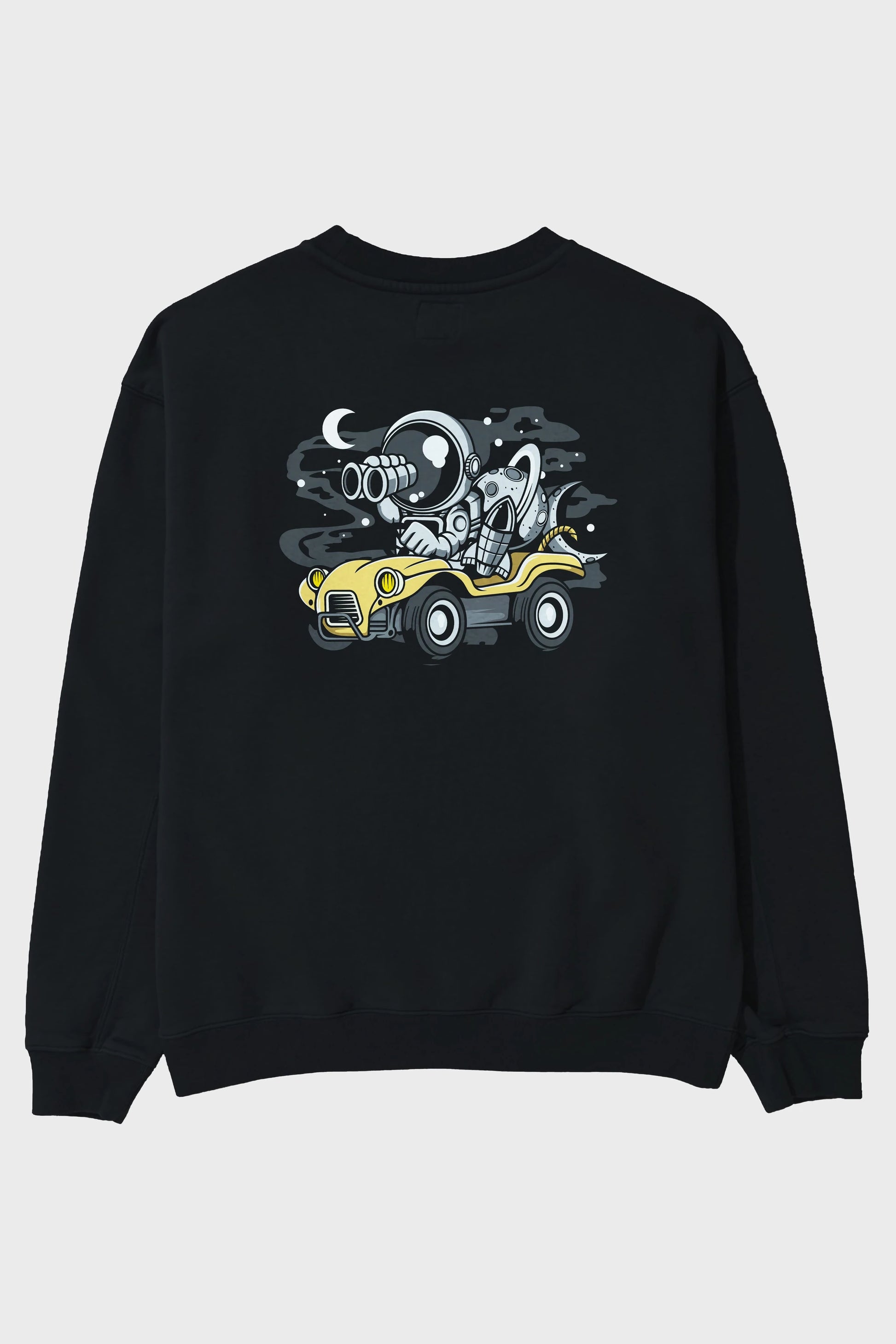 Astronaut Adventure Arka Baskılı Oversize Sweatshirt Erkek Kadın Unisex