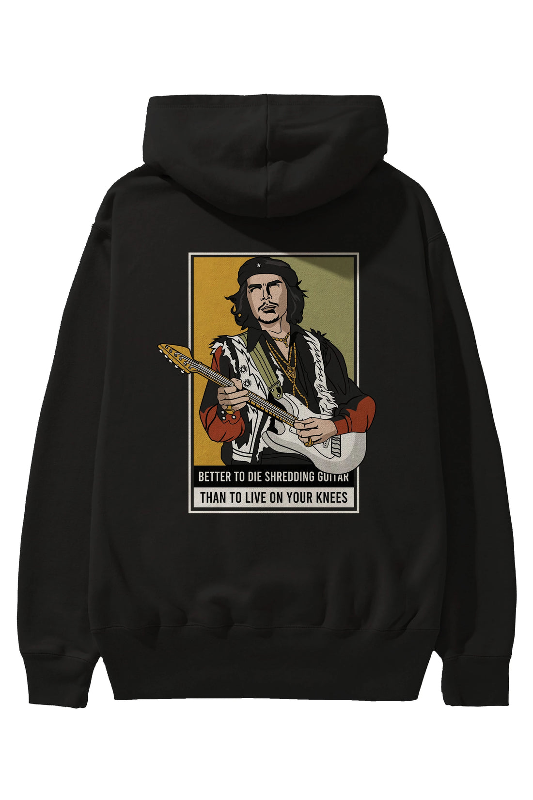 Che Guevara Hendrix Arka Baskılı Hoodie Oversize Kapüşonlu Sweatshirt Erkek Kadın Unisex