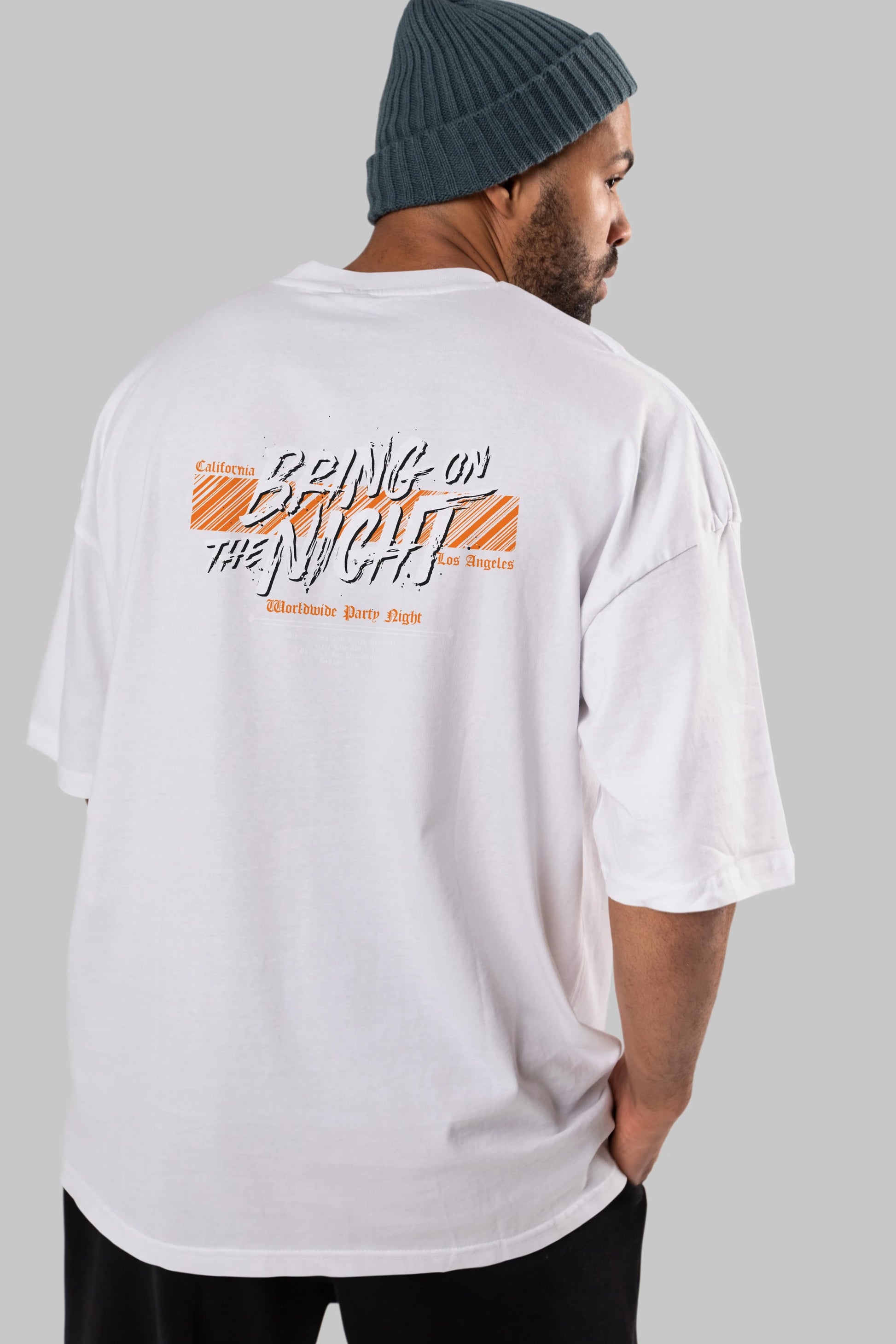 Bring on The Night Arka Baskılı Oversize t-shirt Erkek Kadın Unisex