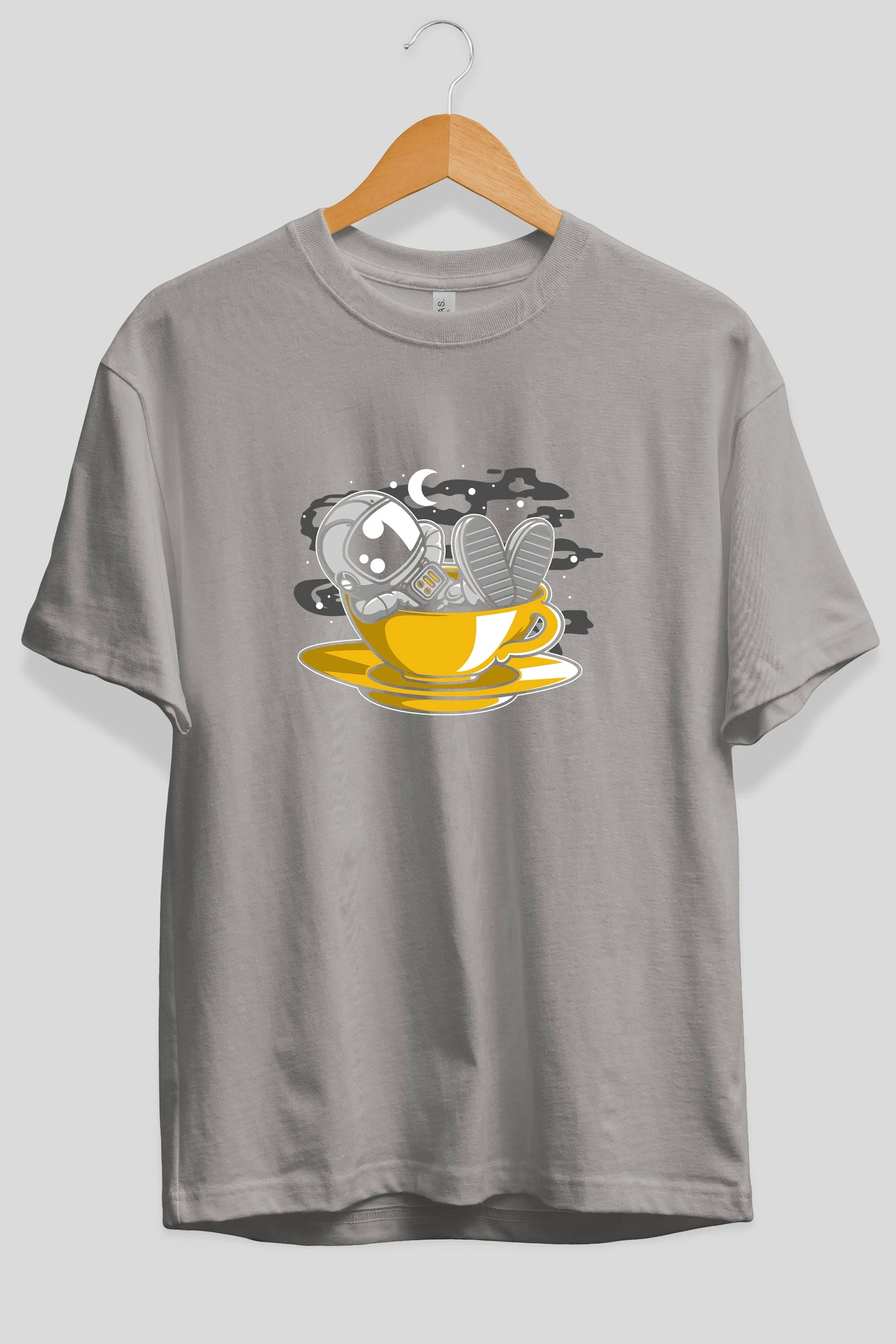 Astronaut Relax Ön Baskılı Oversize t-shirt Erkek Kadın Unisex