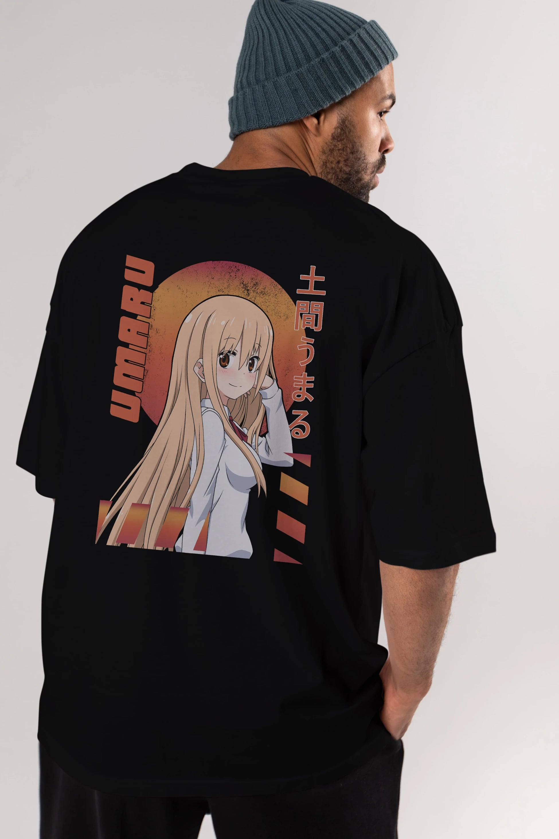 Umaru Doma 5 Anime Arka Baskılı Oversize t-shirt Erkek Kadın Unisex
