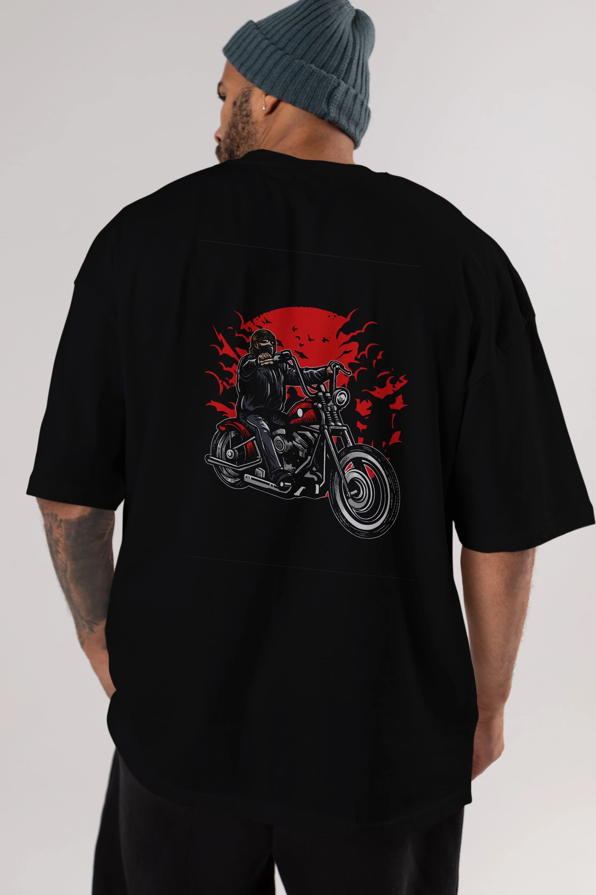 Zombie Slayer Arka Baskılı Oversize t-shirt Erkek Kadın Unisex %100 Pamuk