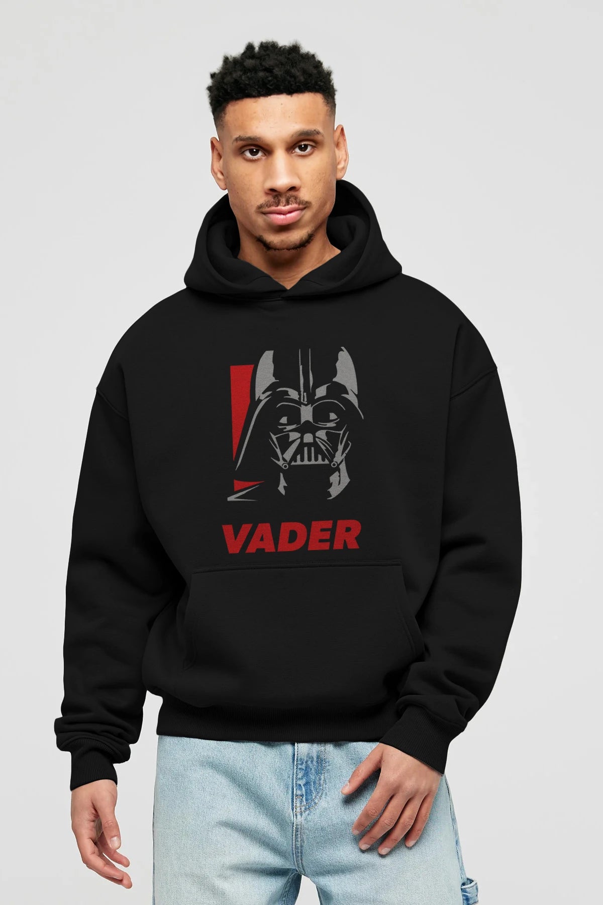 Darth Vader Ön Baskılı Hoodie Oversize Kapüşonlu Sweatshirt Erkek Kadın Unisex
