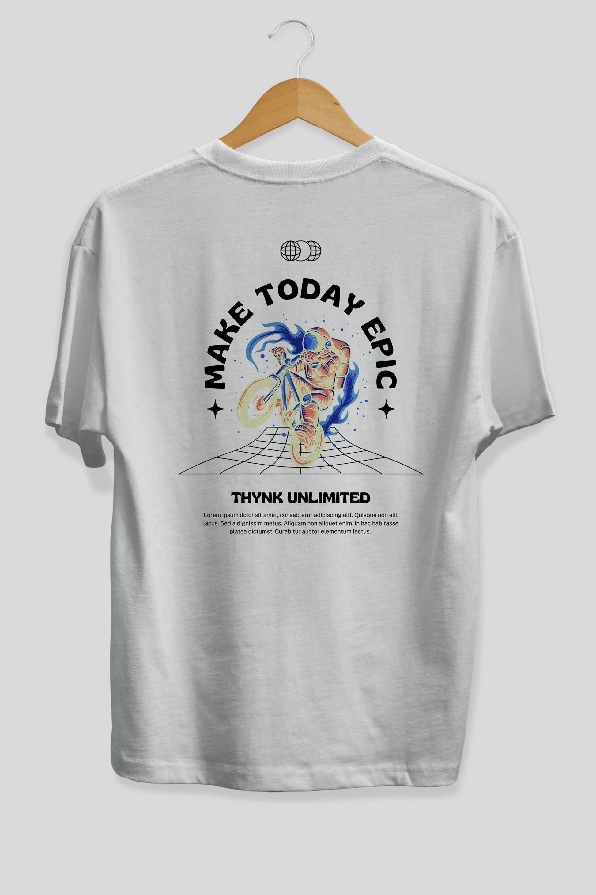 Make Today Epic Arka Baskılı Oversize t-shirt Erkek Kadın Unisex