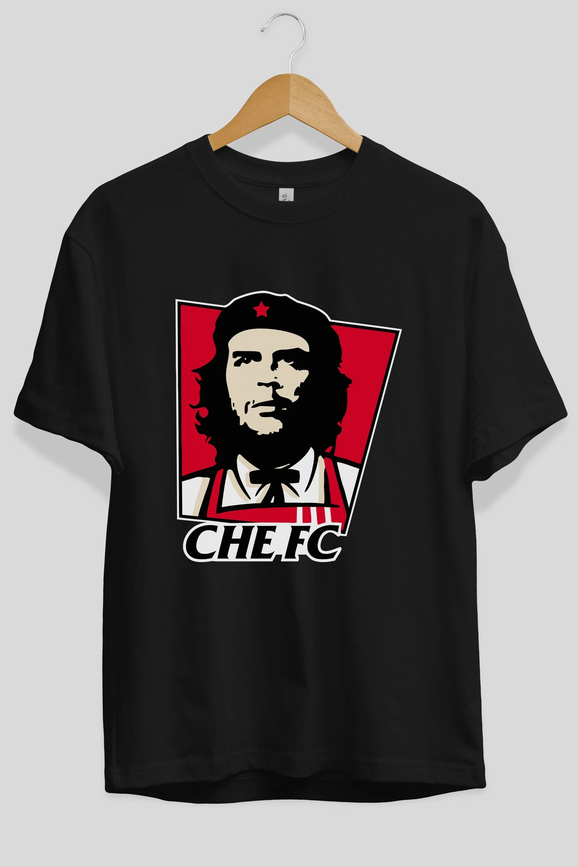 Che FC Ön Baskılı Oversize t-shirt Erkek Kadın Unisex %100 Pamuk Bisiklet Yaka tişort