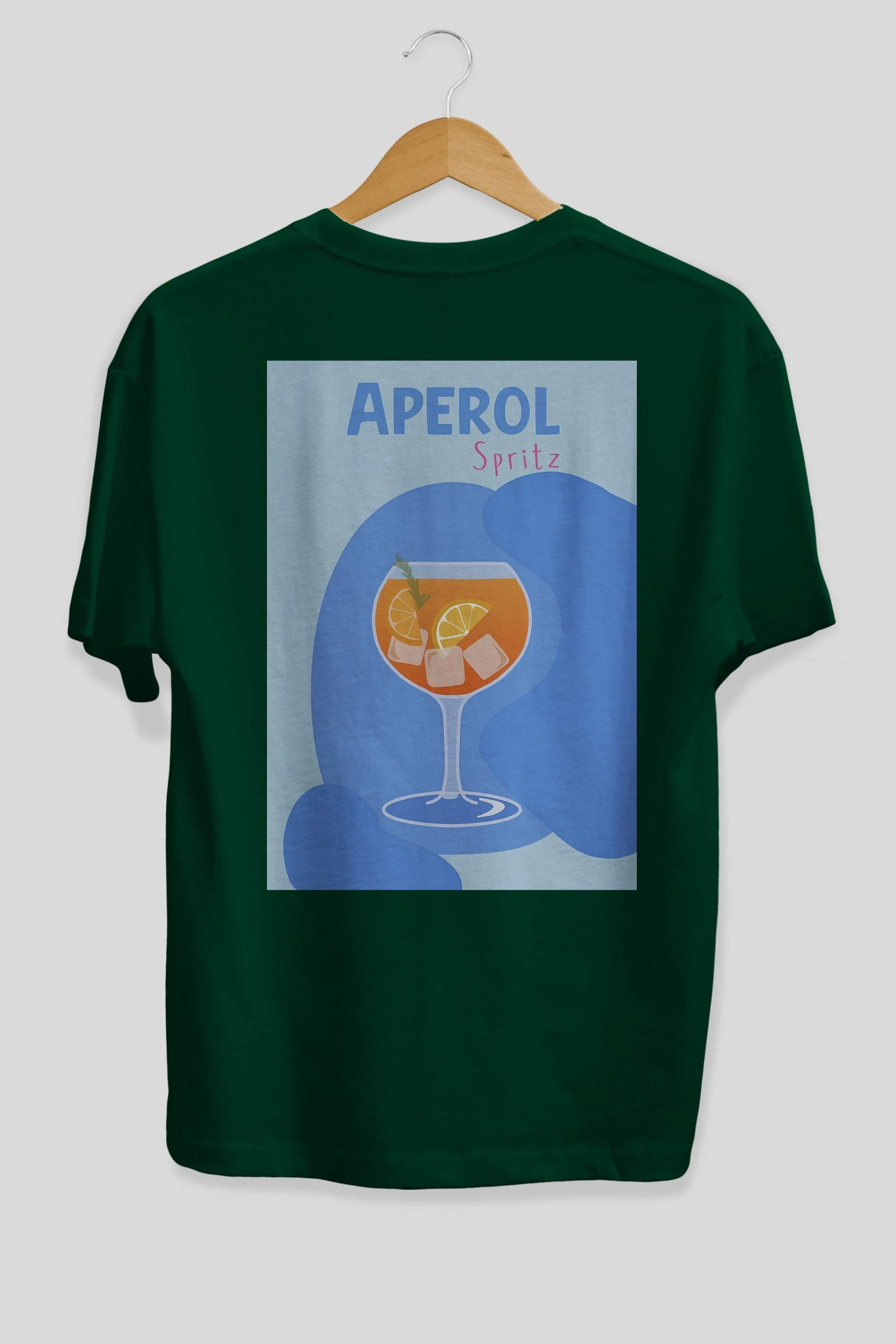 Aperol Spritz 10 Arka Baskılı Oversize t-shirt Erkek Kadın Unisex %100 Pamuk Bisiklet Yaka tişort