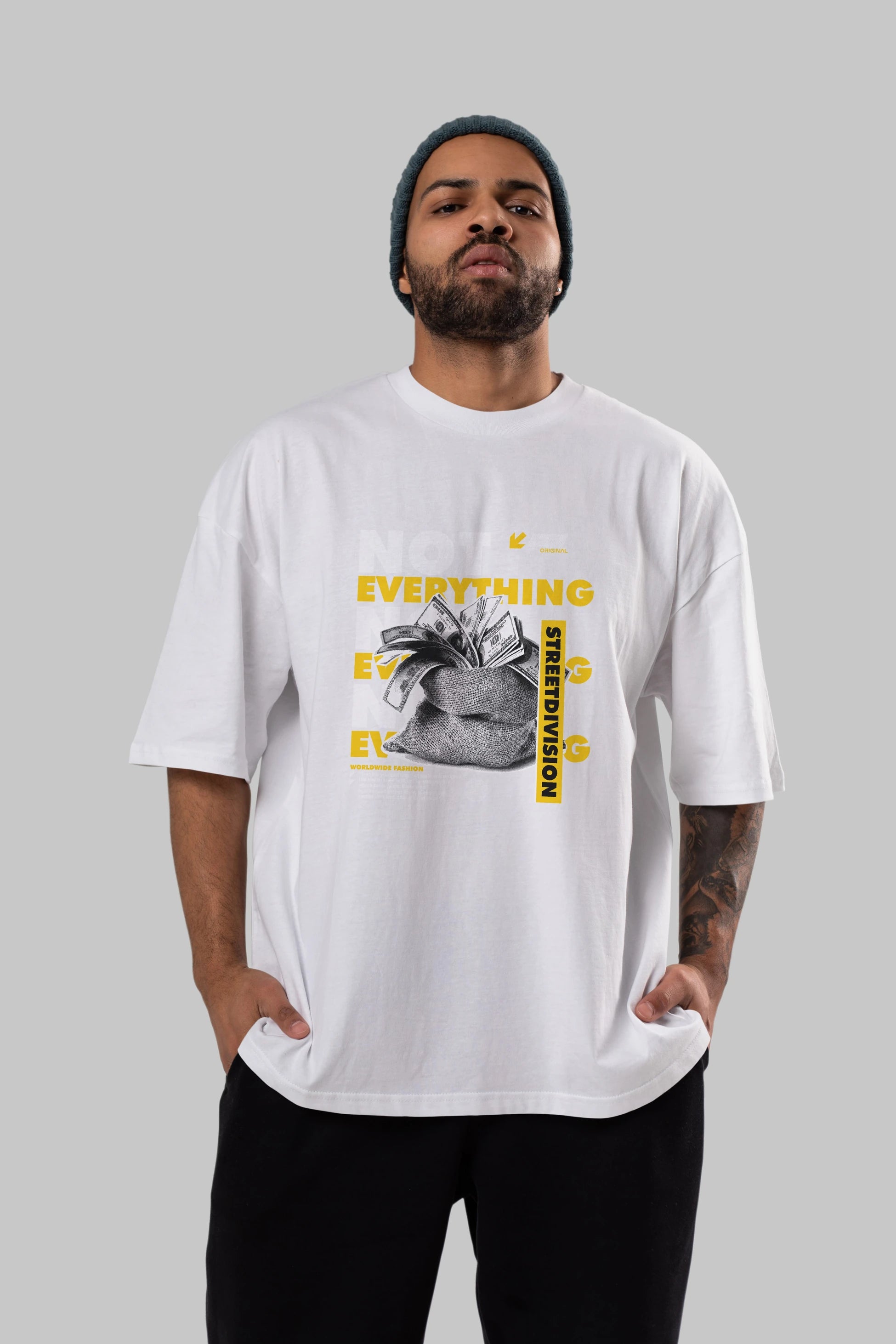 Not Everything Ön Baskılı Oversize t-shirt Erkek Kadın Unisex