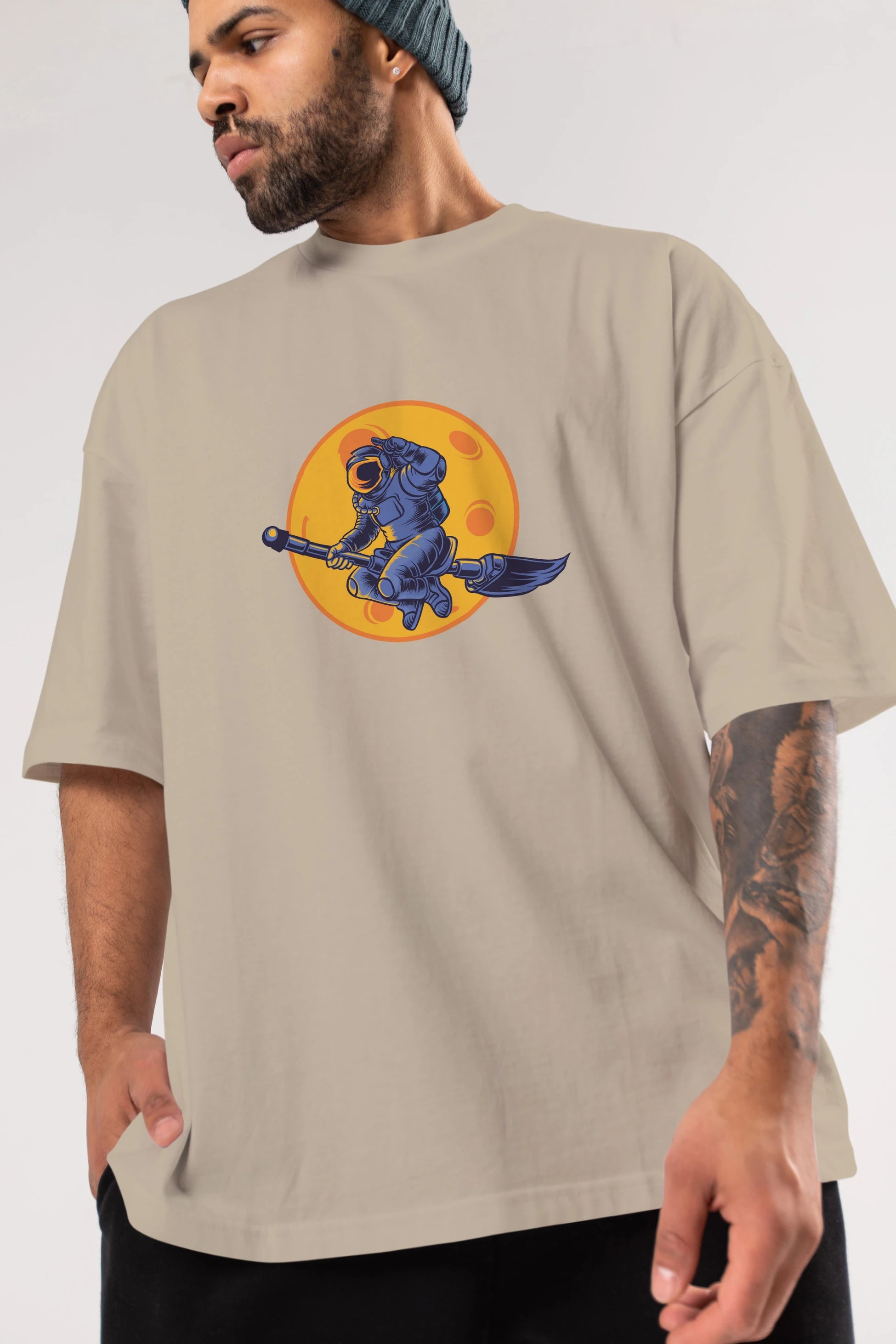 Space Witch Ön Baskılı Oversize t-shirt Erkek Kadın Unisex
